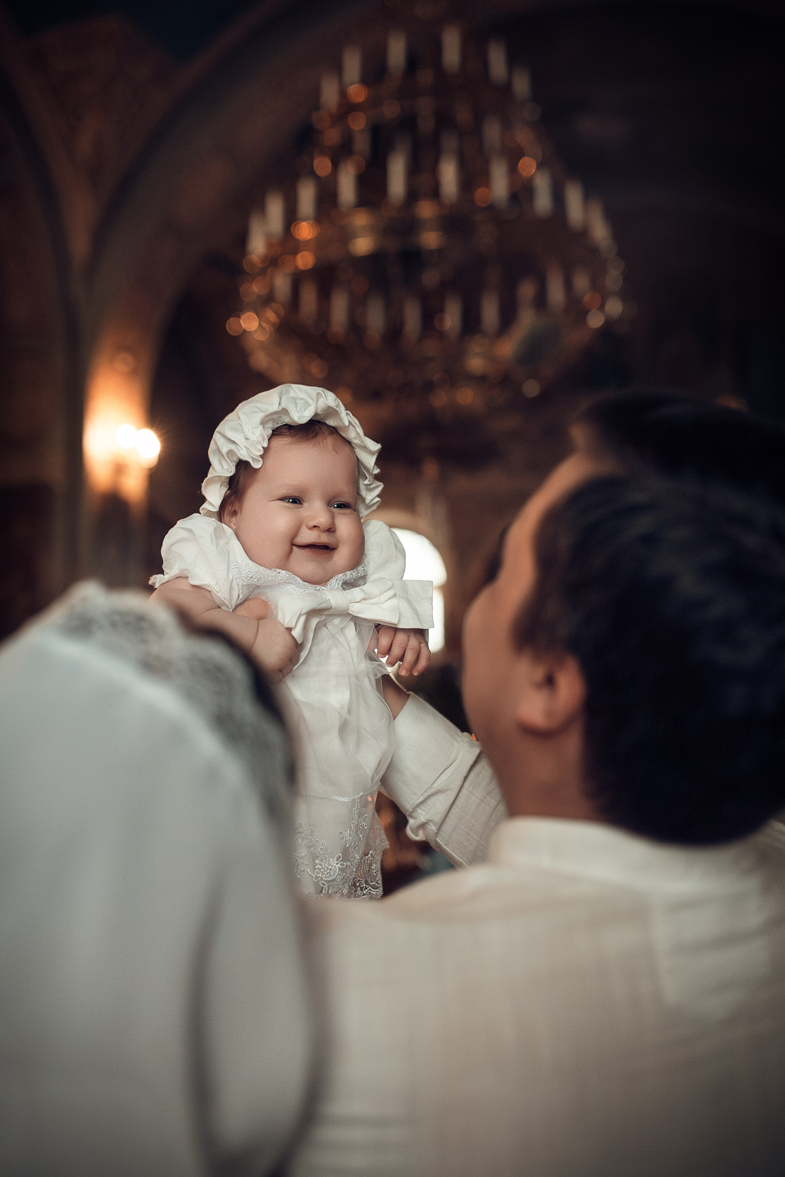 Фотосессия крещения младенца в Болтино