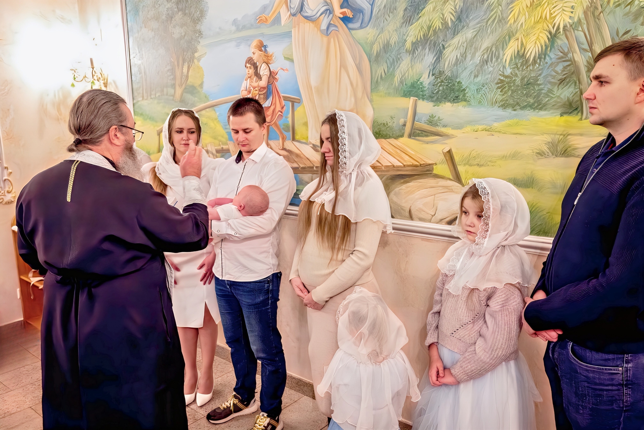Крещение в церкви Петра и Февронии Муромских. Семейный и детский фотограф Москва