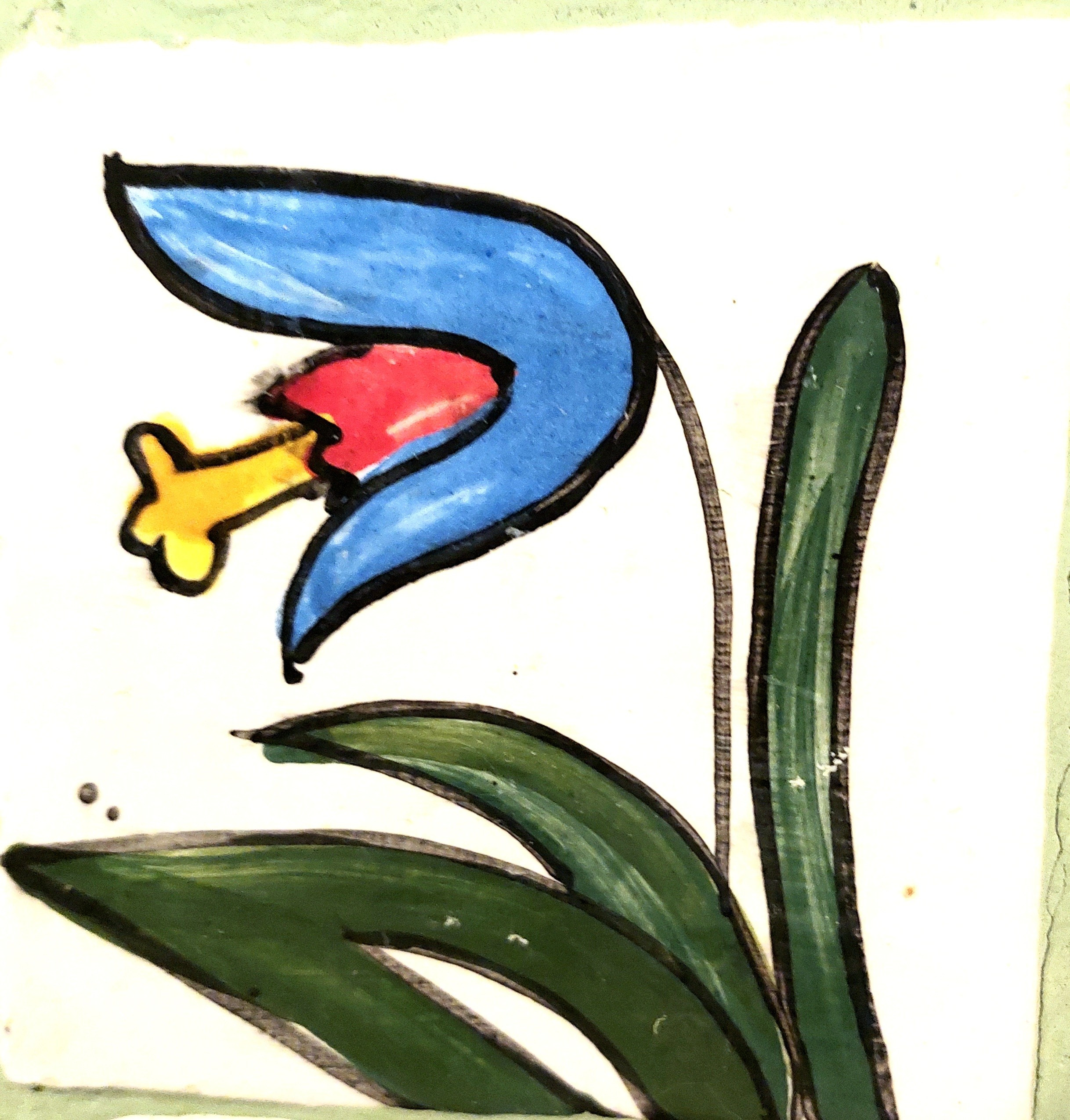 Много плиток-цветочков. Керамика с историей. Елена Рогалёва