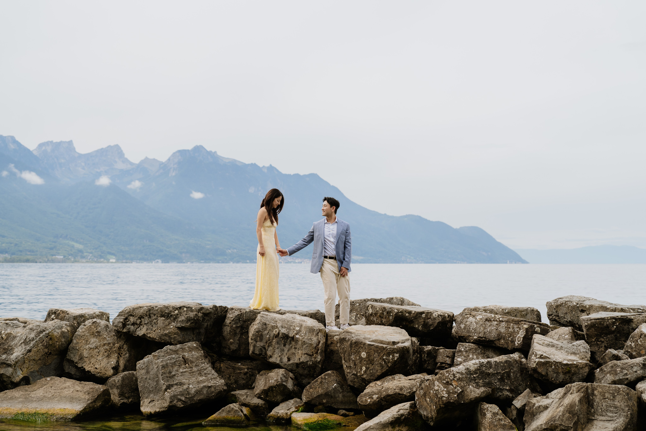 Kristi & Andy | Proposal Montreux. Professional Wedding Photographer Geneva & Romande Switzerland | Tanya Creator