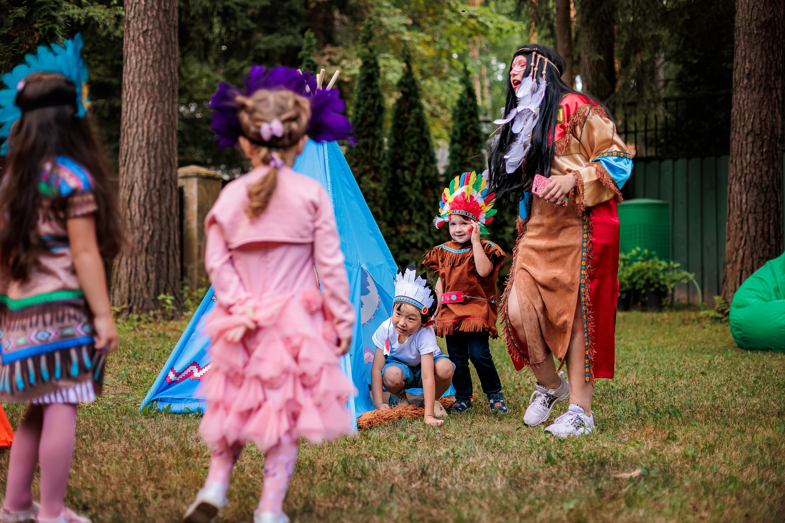 День рождения Леона «Индейцы». Семейный и детский фотограф Комина Елена, Власиха, Одинцово