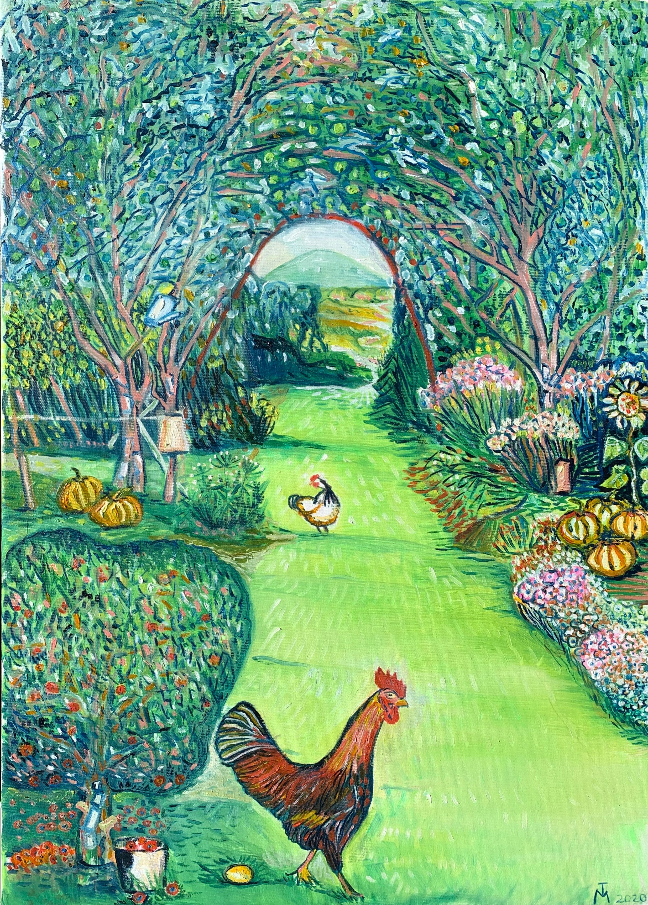 Сад/ Garden 50/70 cm Oil on canvas 2020