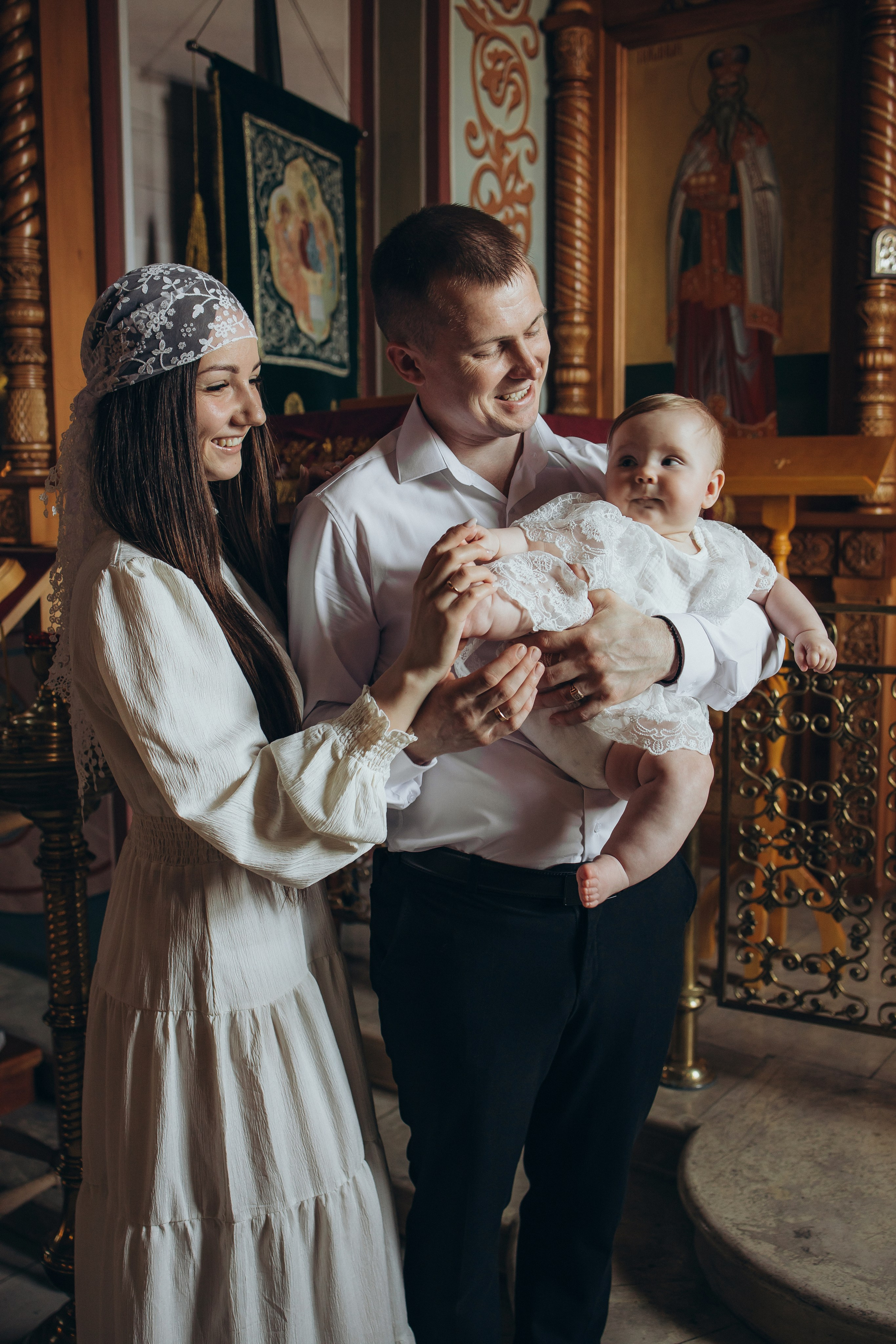 Таинство Крещения Деи в церкви Троицы Живоначальной в Карабанове. Детский и семейный фотограф в Пушкино, Мытищи, Москва Сергеева Светлана