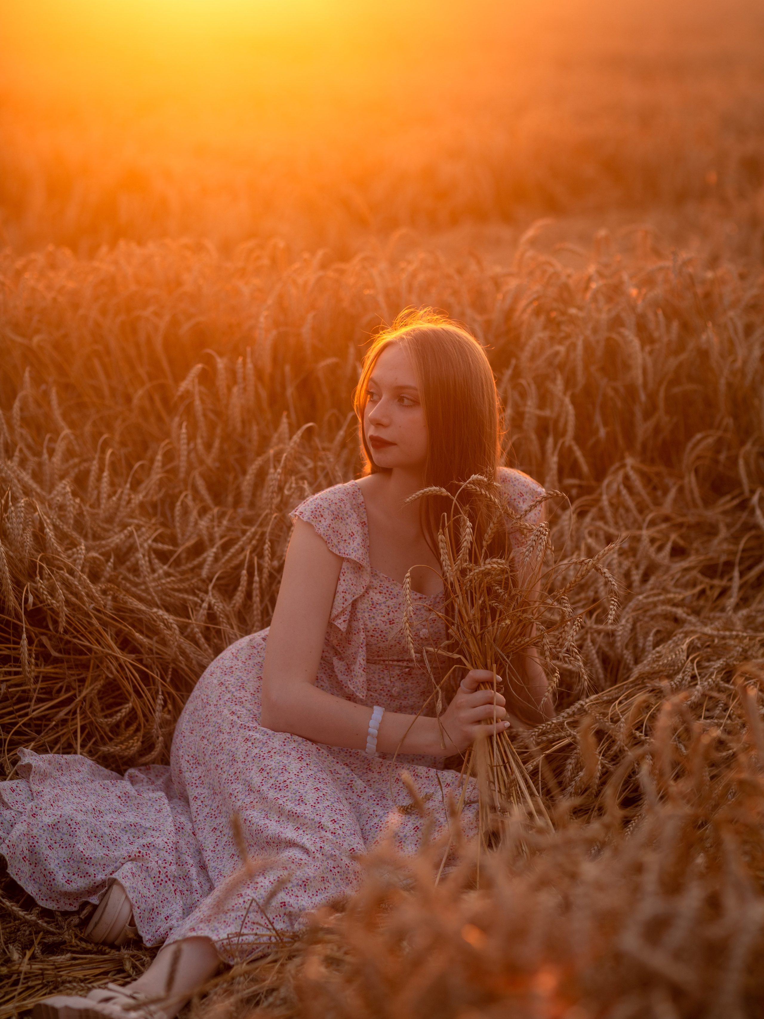 Закат в пшеничном поле. Фотограф в Приморско-Ахтарске Марьяна Чопко