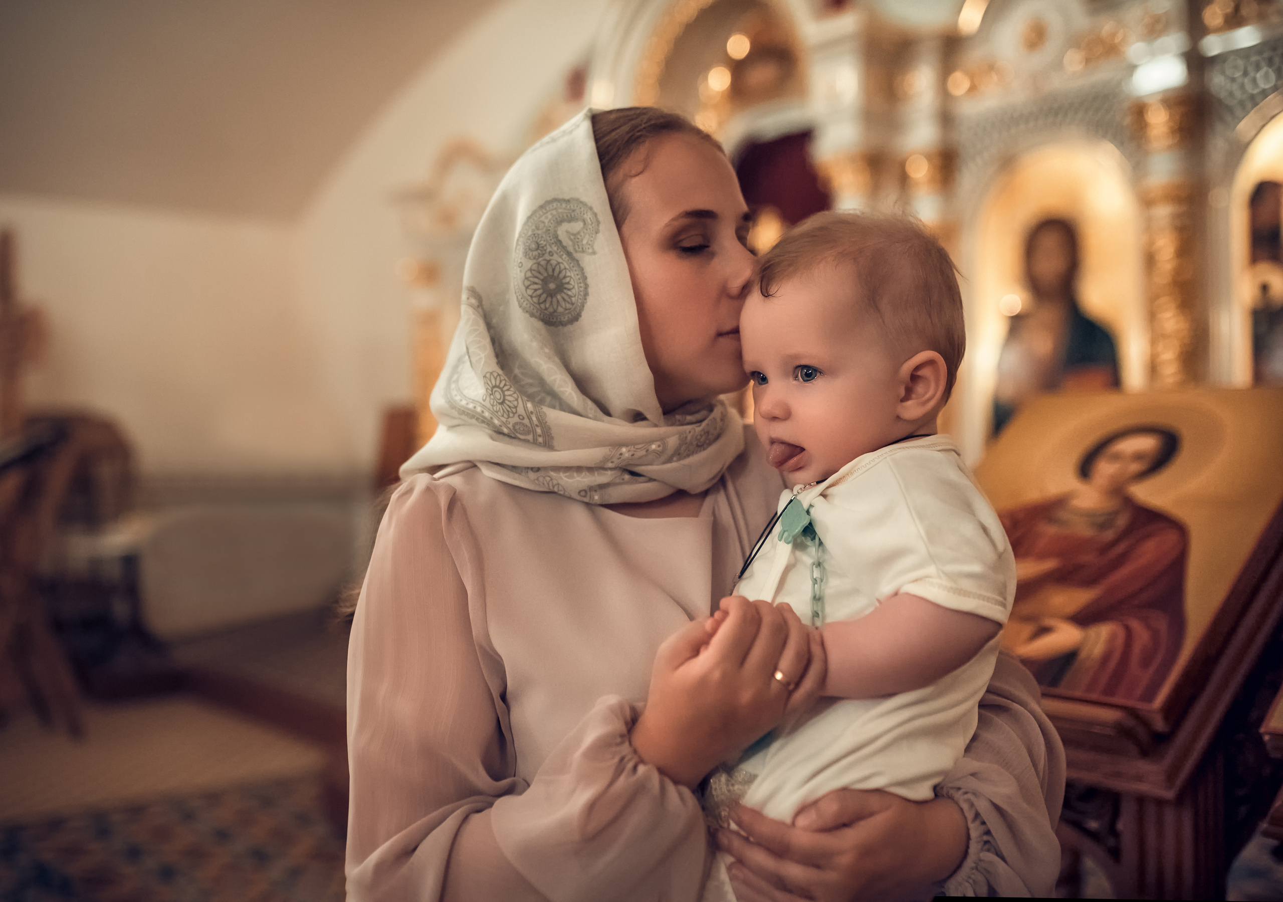 Таинство Крещения Храм Сретения Господня. Семейный фотограф Олеся Батурина Рязань