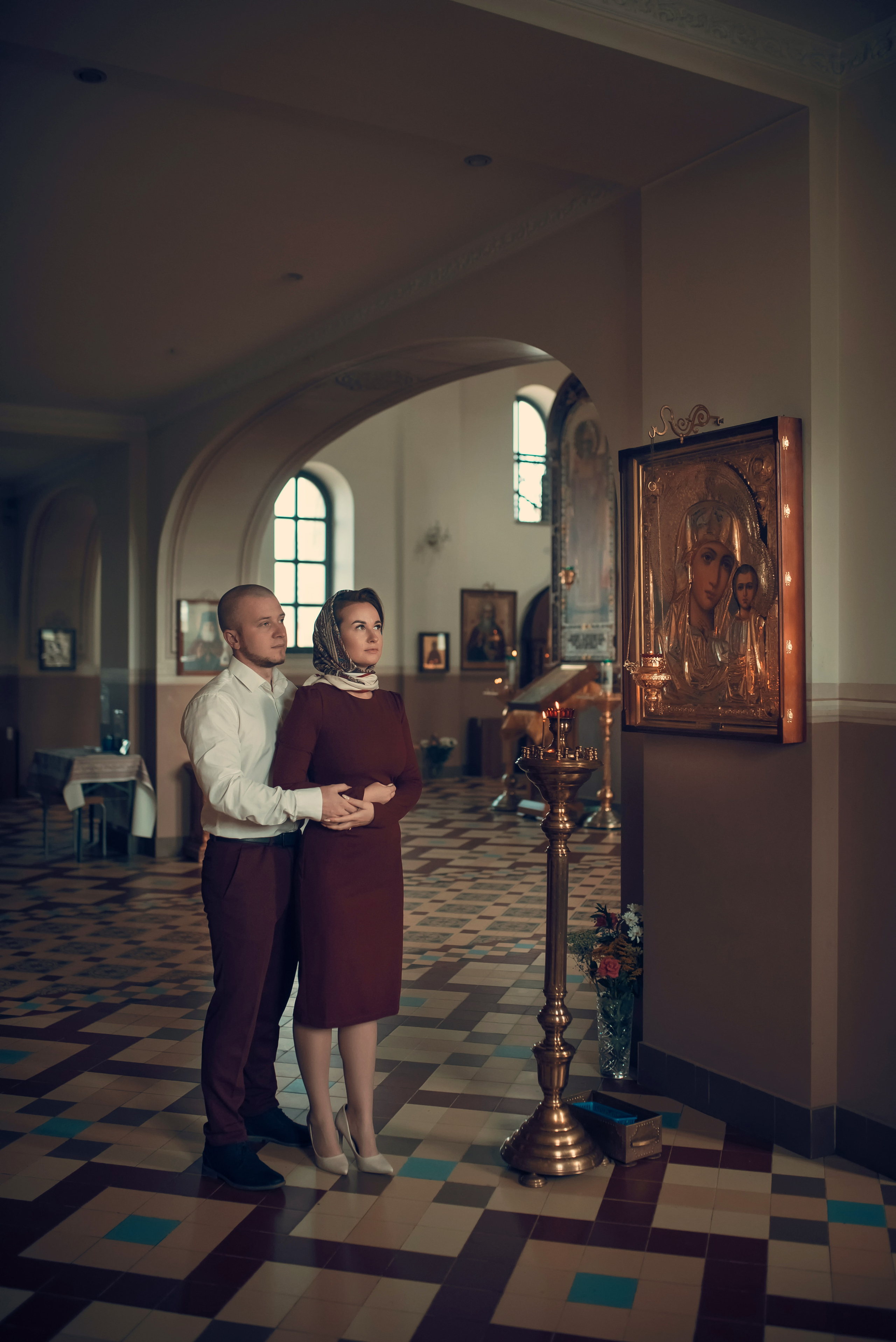 Таинство Венчания Храм в честь святого праведного Иоанна Кронштадтского. Семейный фотограф Олеся Батурина Рязань