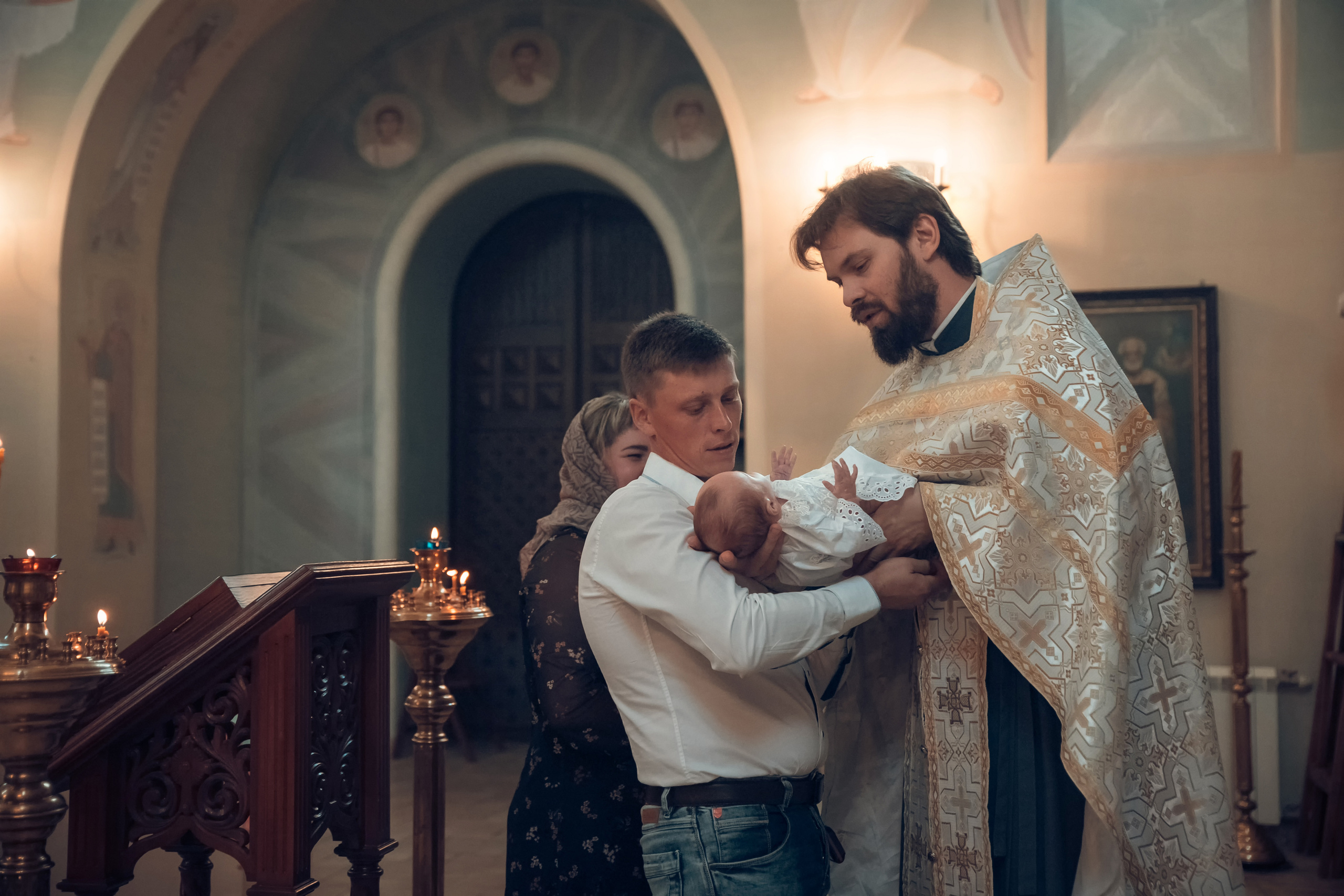 Таинство Крещения Церковь иконы Божией Матери Всецарица. Семейный фотограф Олеся Батурина Рязань