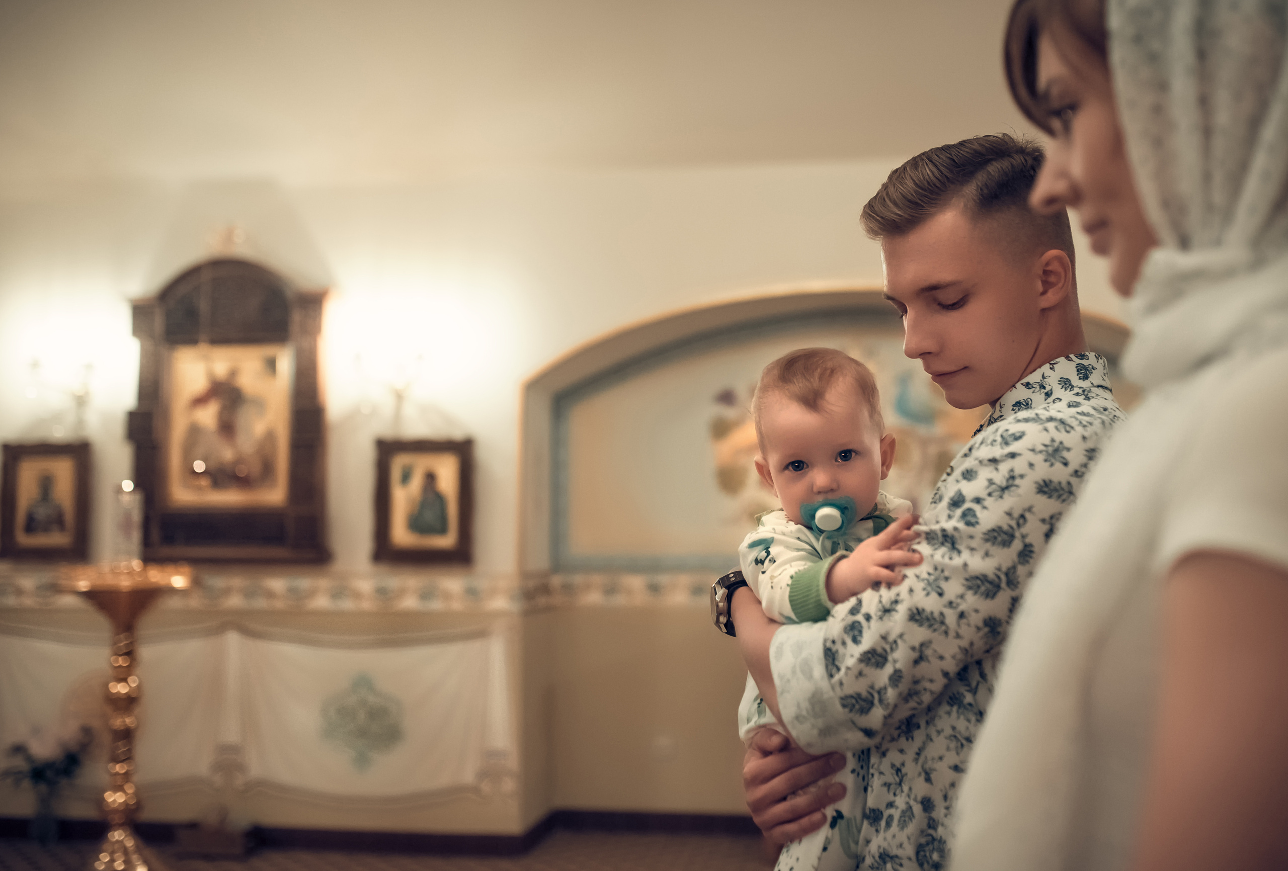 Таинство Крещения Храм Сретения Господня. Семейный фотограф Олеся Батурина Рязань