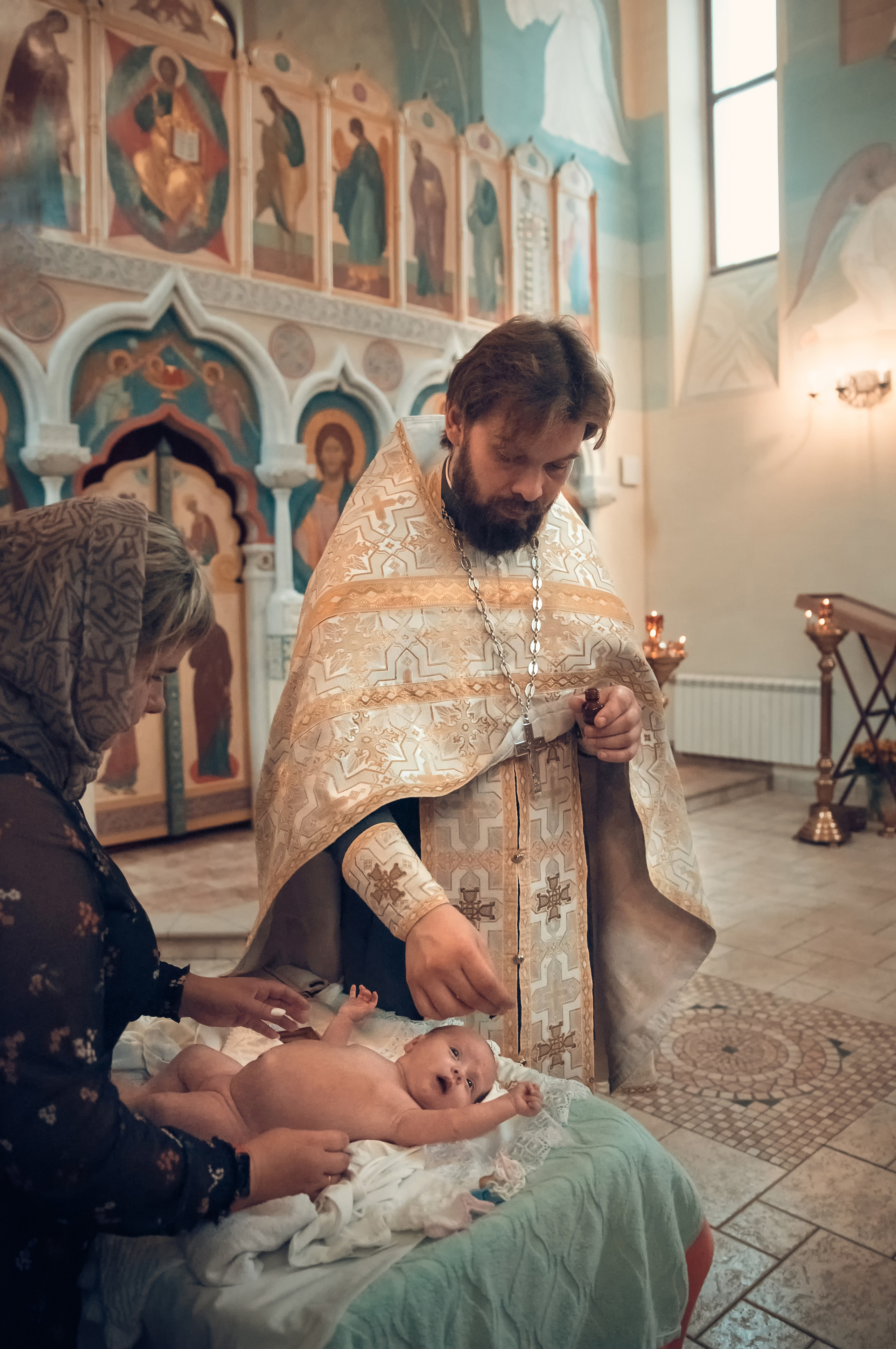 Таинство Крещения Церковь иконы Божией Матери Всецарица. Семейный фотограф Олеся Батурина Рязань