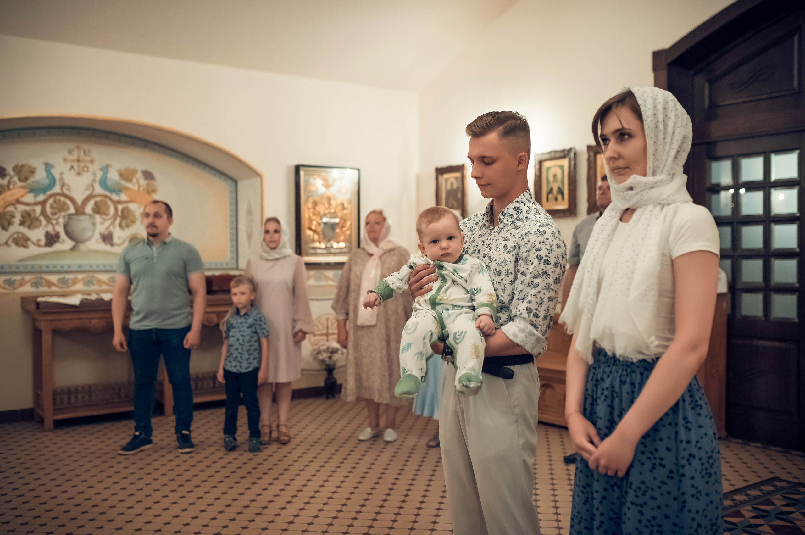 Таинство Крещения Храм Сретения Господня. Семейный фотограф Олеся Батурина Рязань