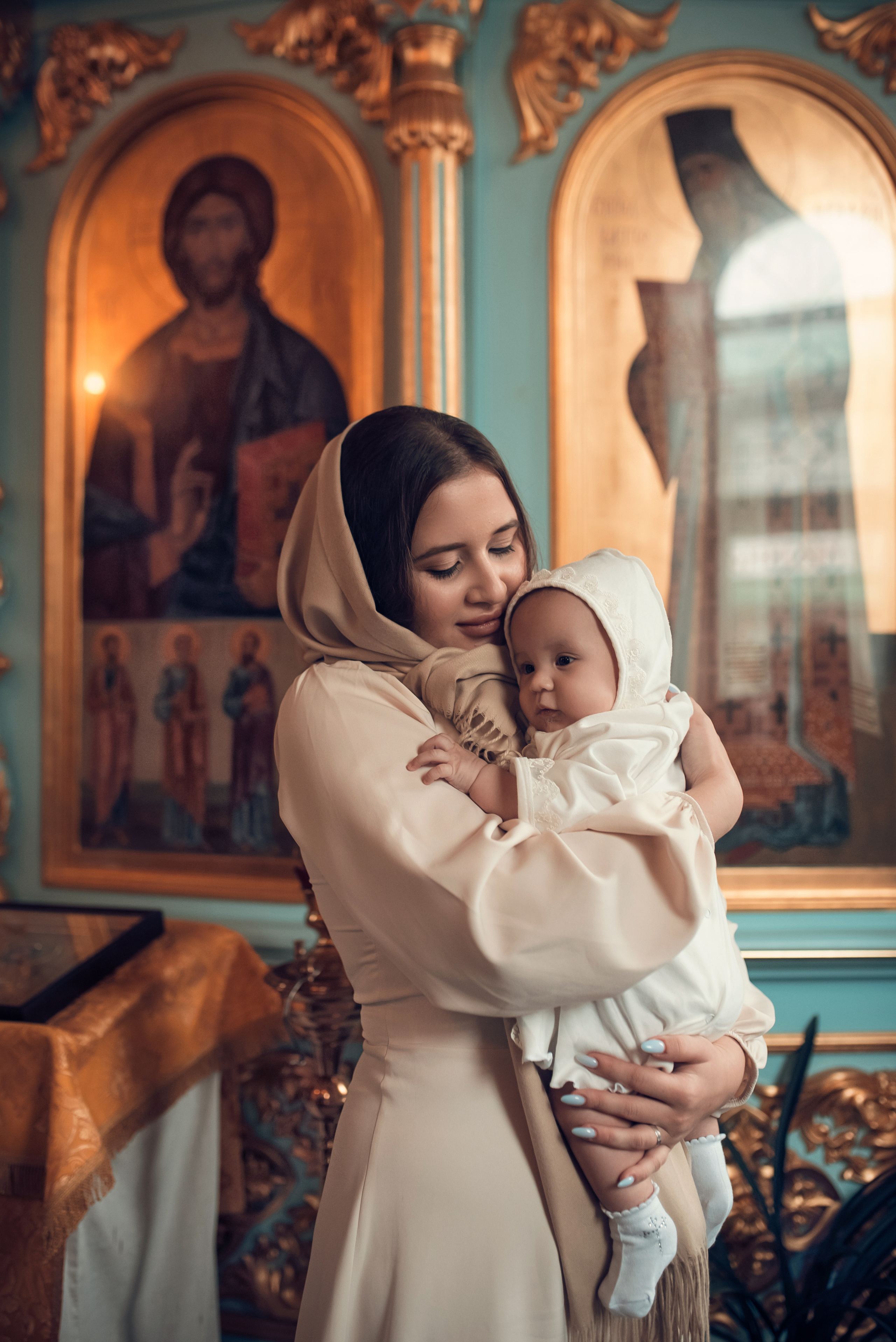 Таинство Крещения Крестовоздвиженский храм. Семейный фотограф Олеся Батурина Рязань