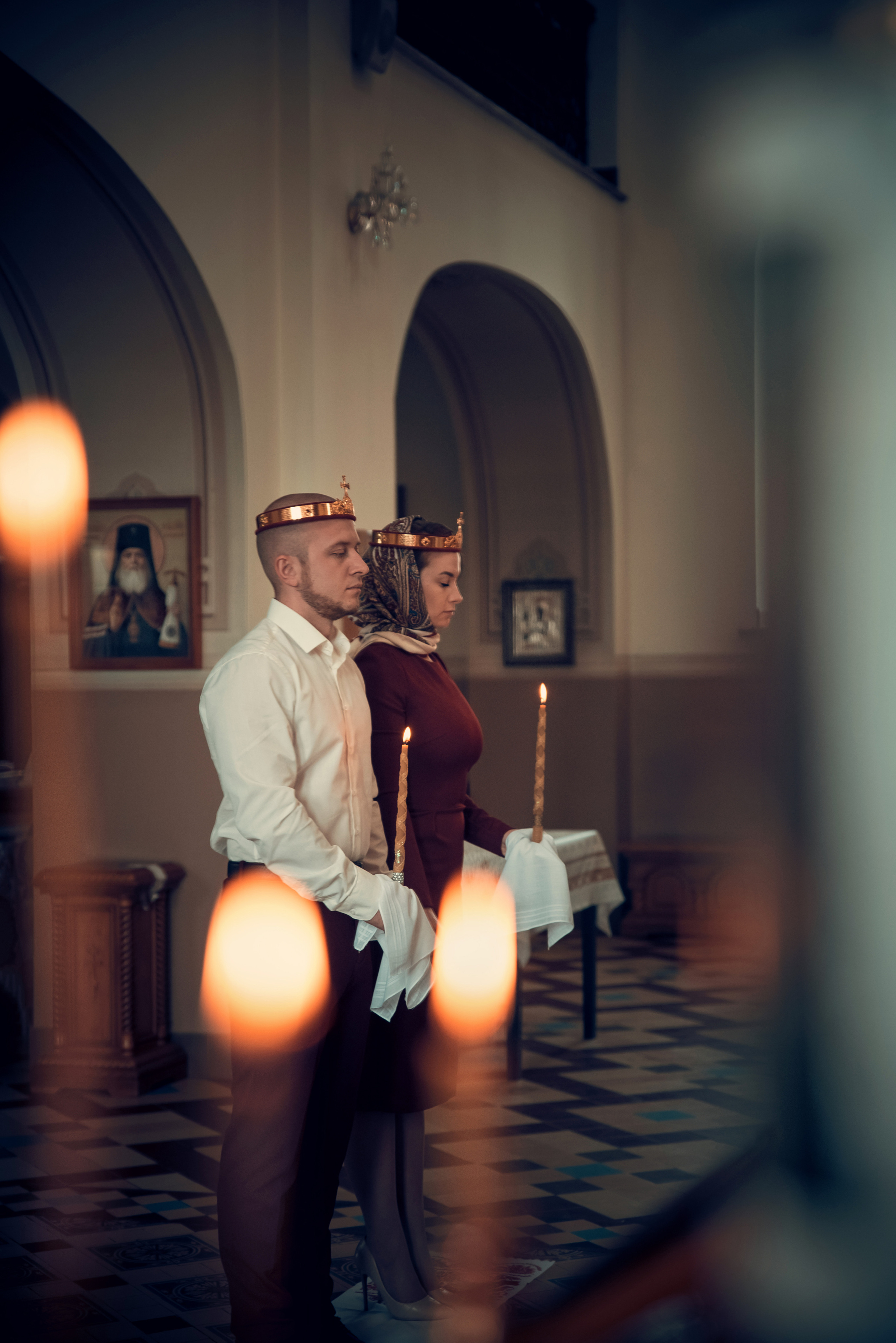 Таинство Венчания Храм в честь святого праведного Иоанна Кронштадтского. Семейный фотограф Олеся Батурина Рязань