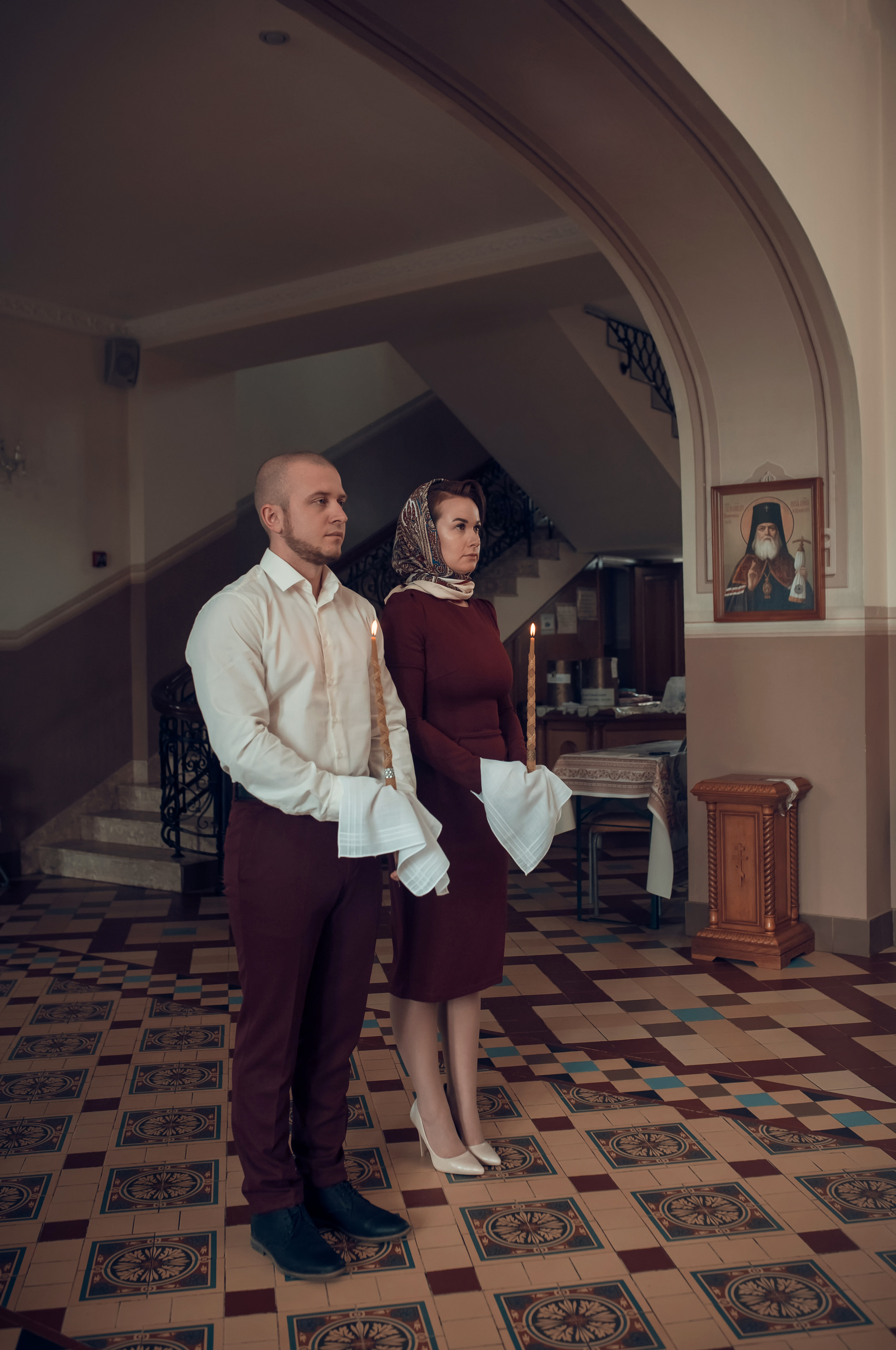 Таинство Венчания Храм в честь святого праведного Иоанна Кронштадтского. Семейный фотограф Олеся Батурина Рязань