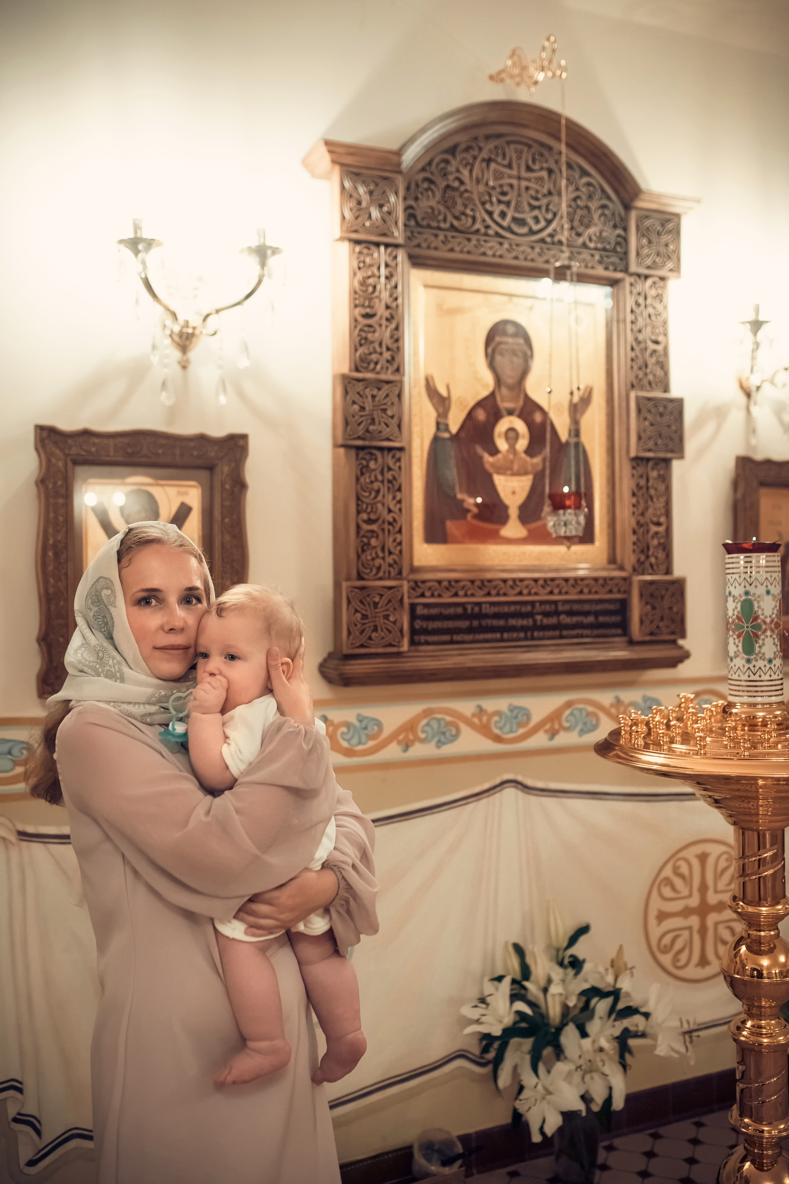 Таинство Крещения Храм Сретения Господня. Семейный фотограф Олеся Батурина Рязань