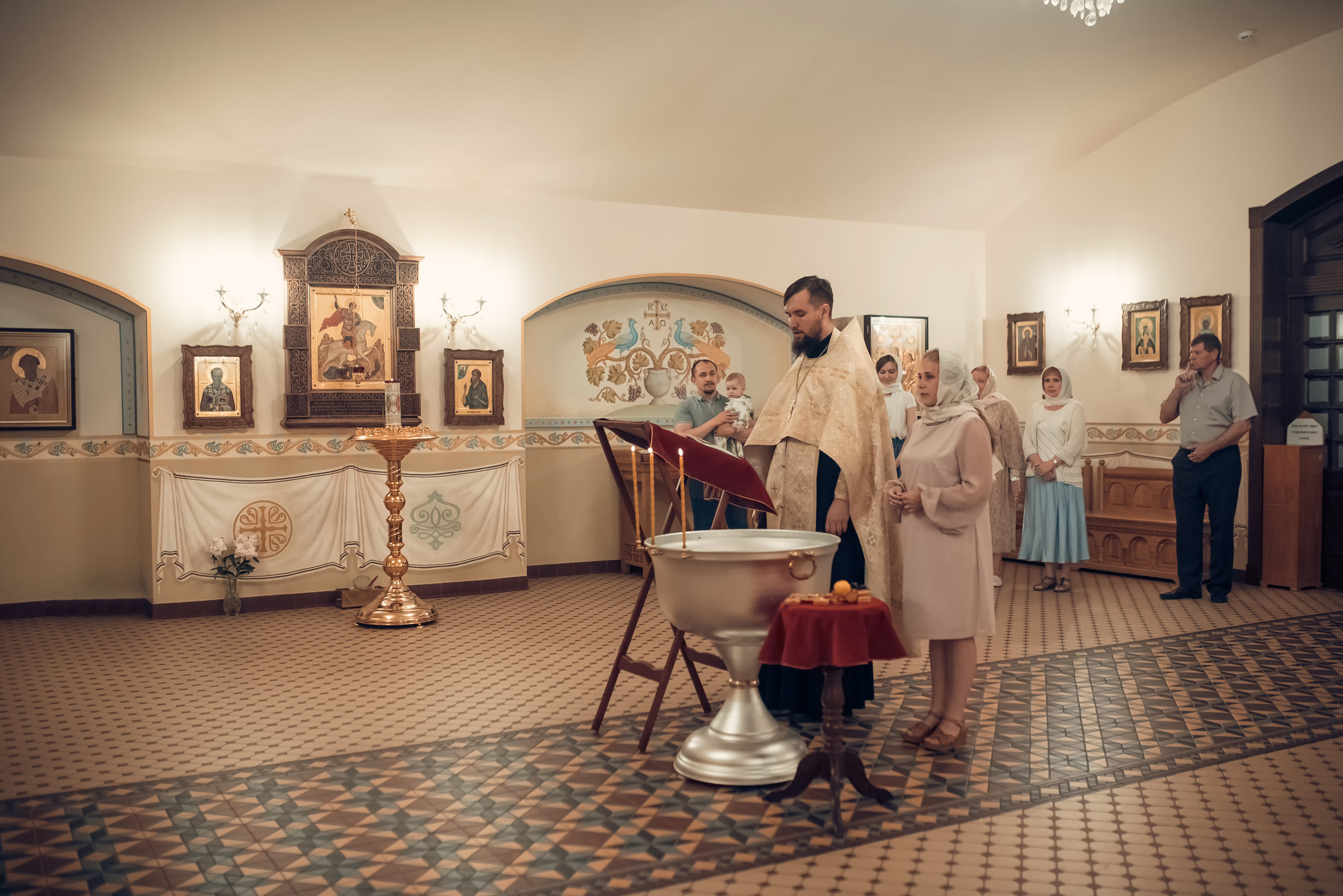 Таинство Крещения Храм Сретения Господня. Семейный фотограф Олеся Батурина Рязань