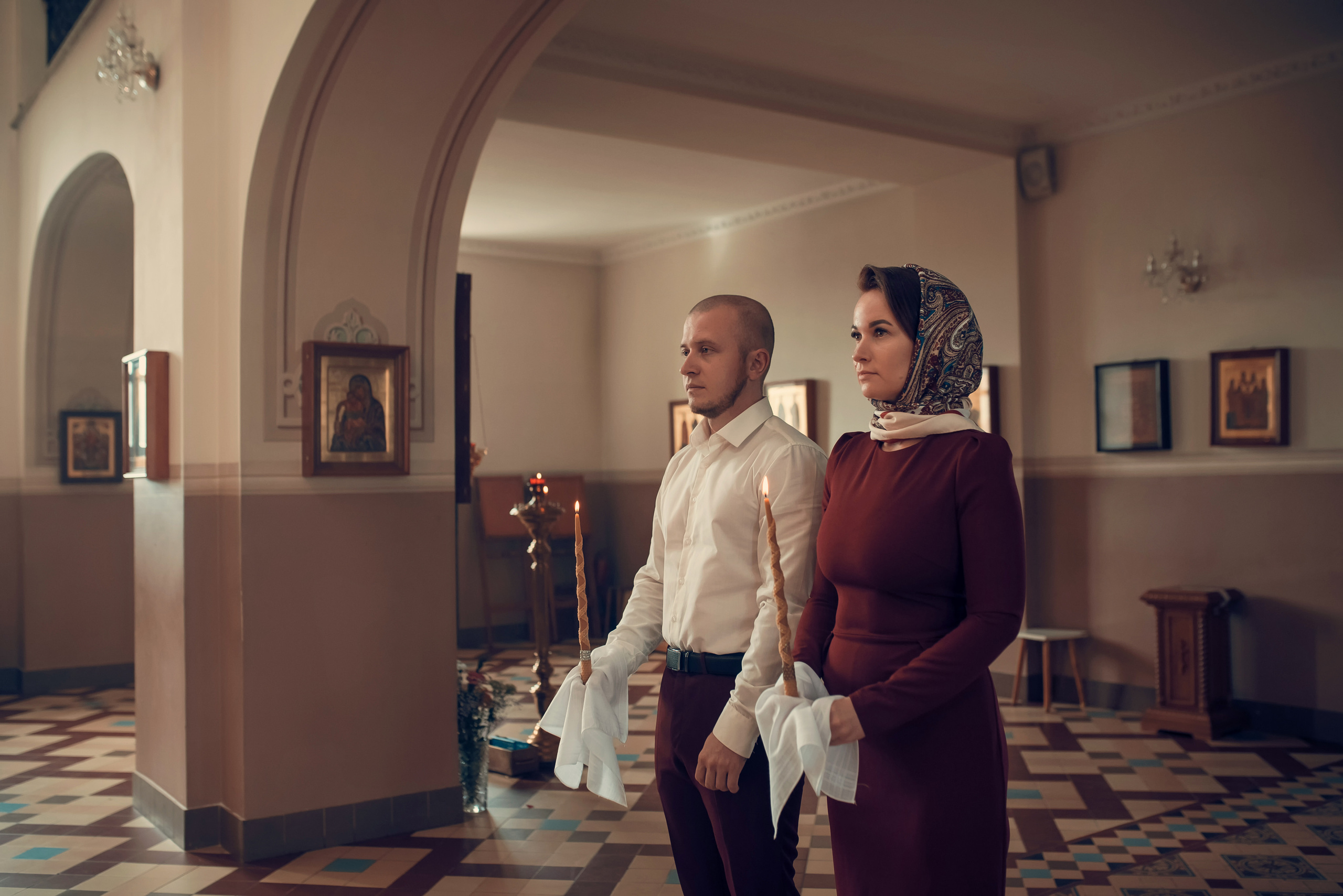 Таинство Венчания Храм в честь святого праведного Иоанна Кронштадтского. Семейный фотограф Олеся Батурина Рязань