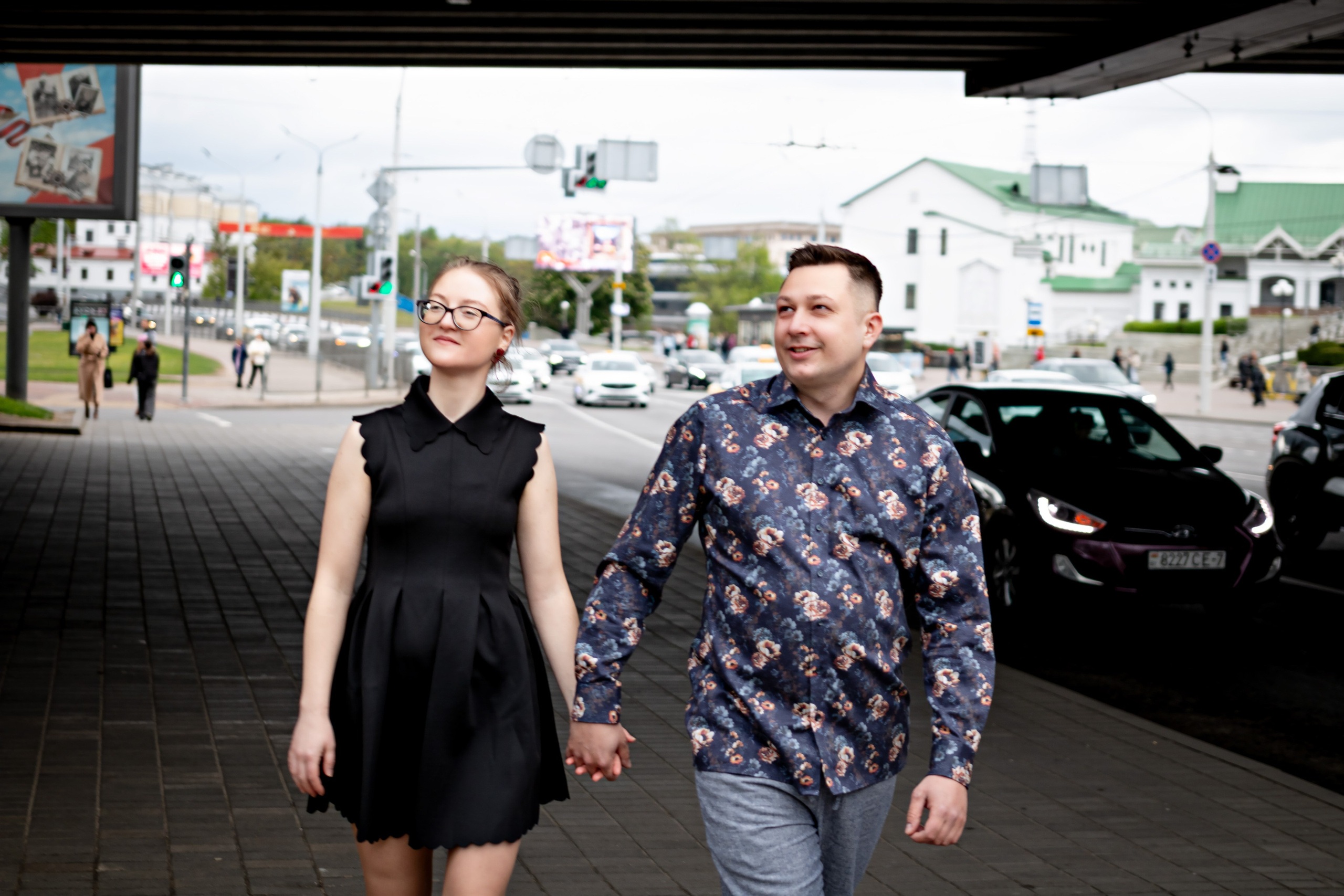 Love story фотосессия в Минске, прогулка по городу