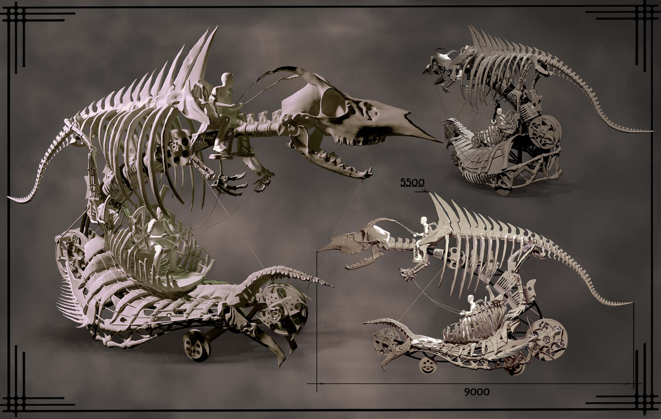 THEME PARK FLOATS. Munina Dina. Set design portfolio