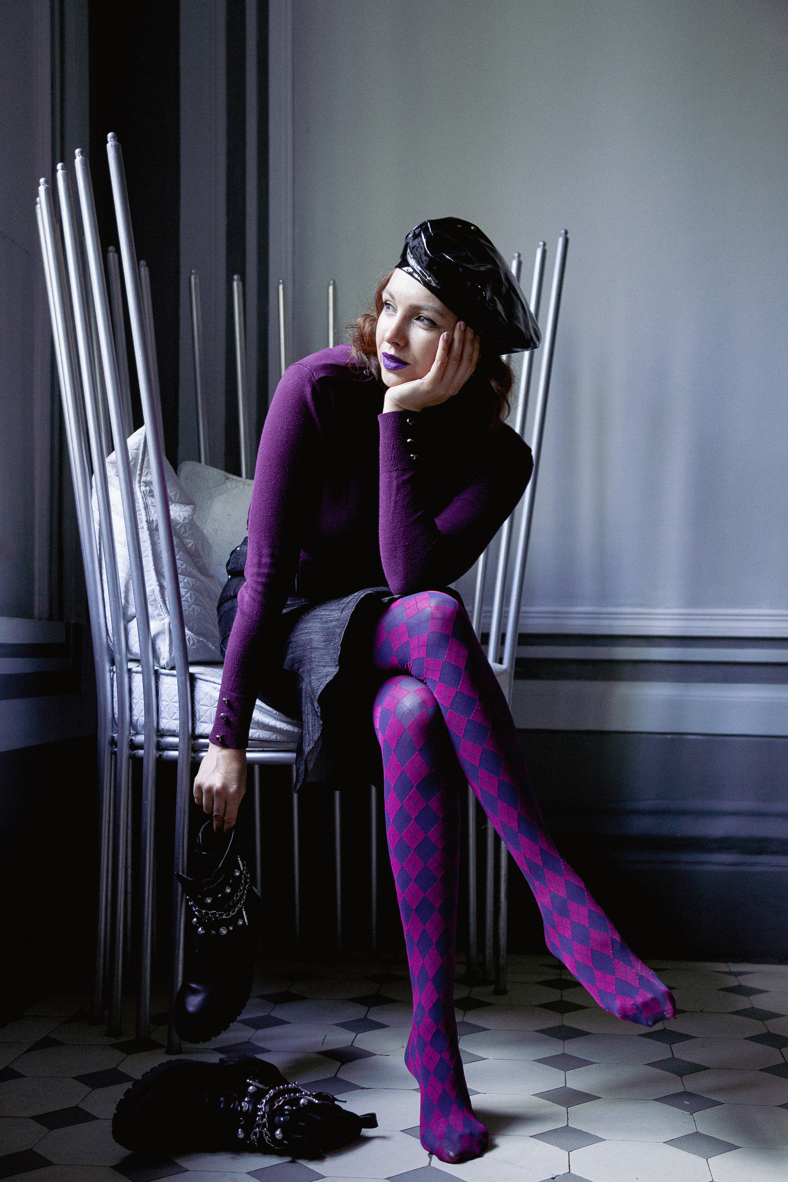 Лиловый шик. Яркий и роскошный. Магический и индивидуальный. Портретный фотограф Ната Тезикова. Санкт-Петербург