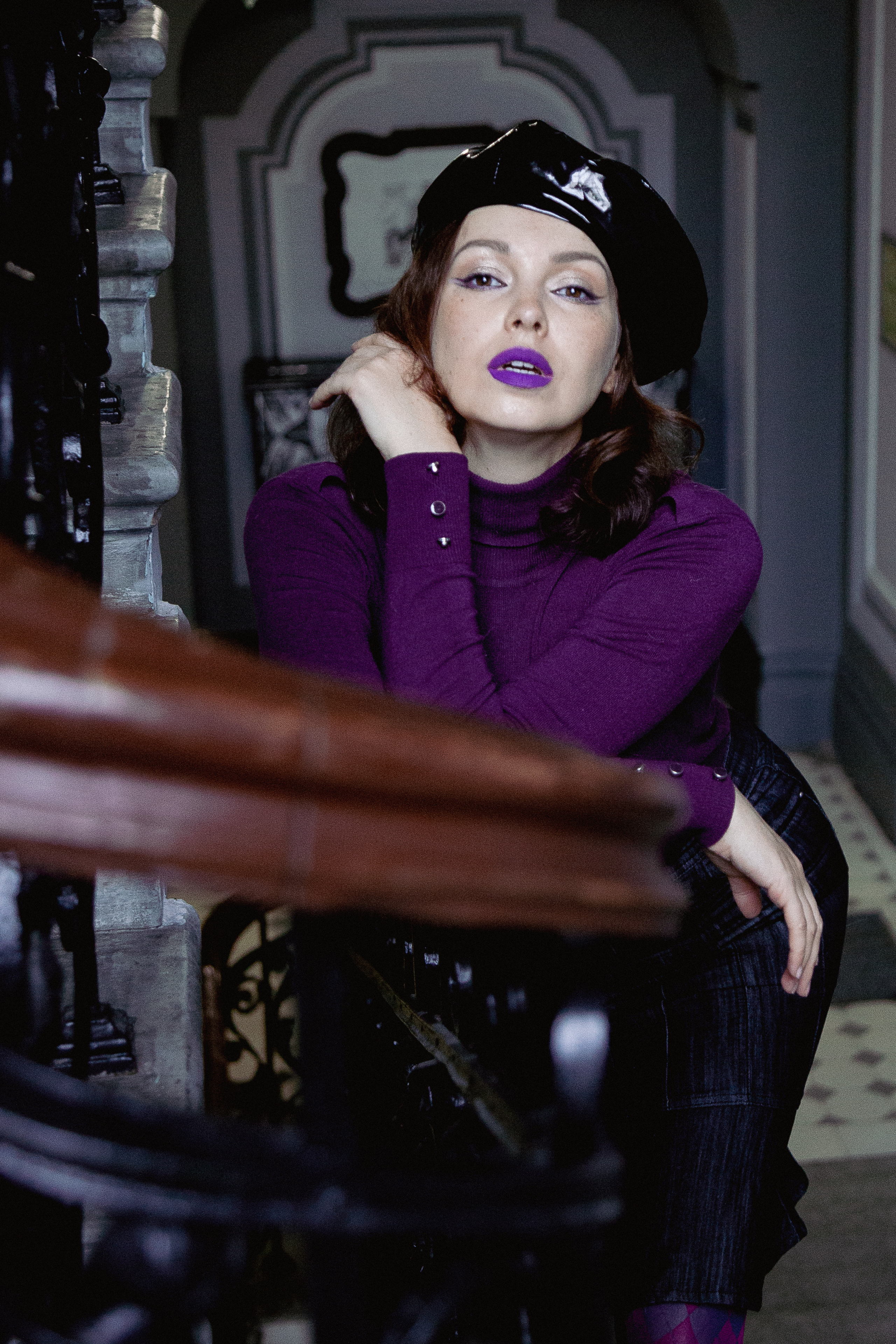 Лиловый шик. Яркий и роскошный. Магический и индивидуальный. Портретный фотограф Ната Тезикова. Санкт-Петербург