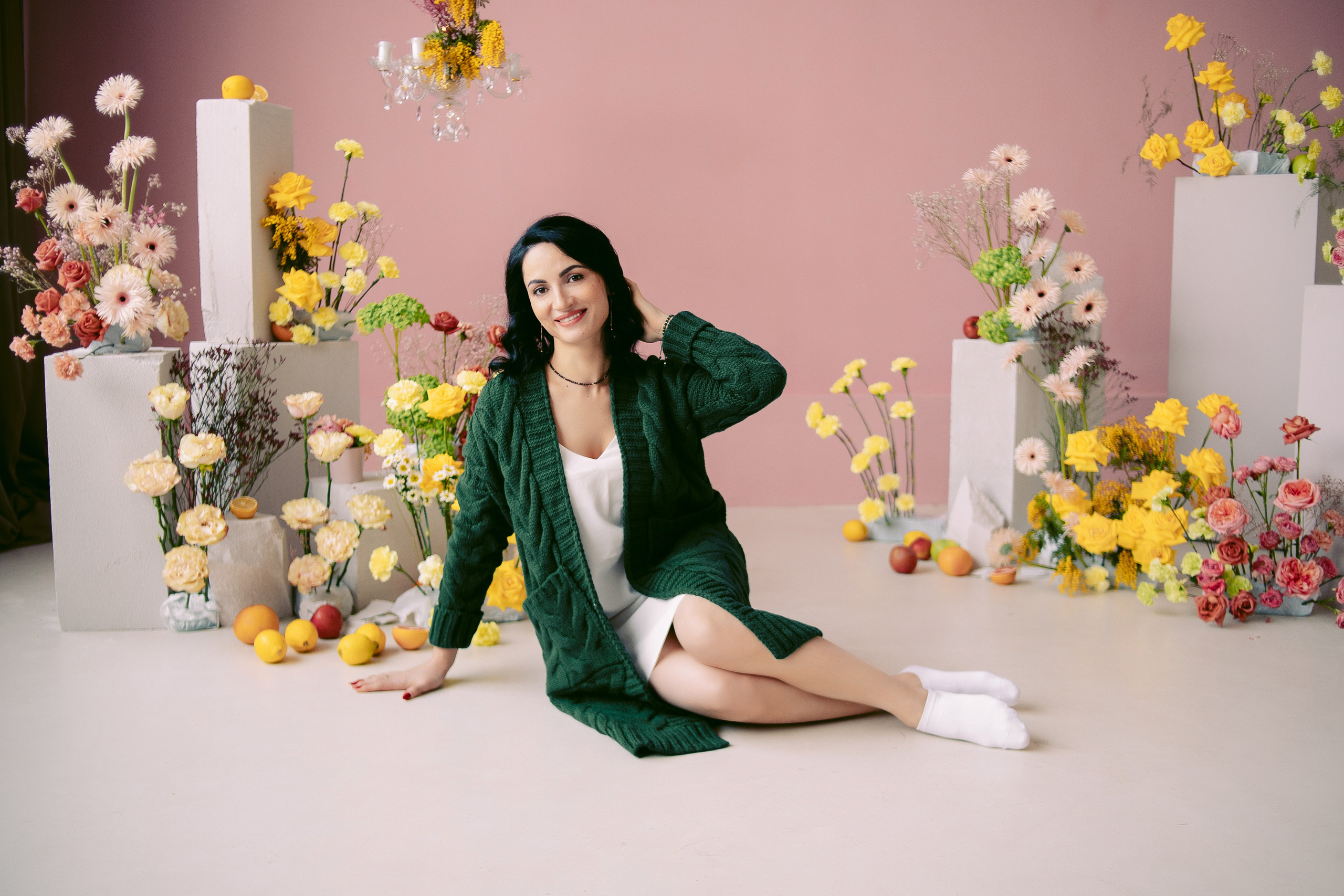 Цветочная фотосессия в фотостудии. Семейная фотосессия. Фотограф в Санкт-Петербурге, Анна Скворцова