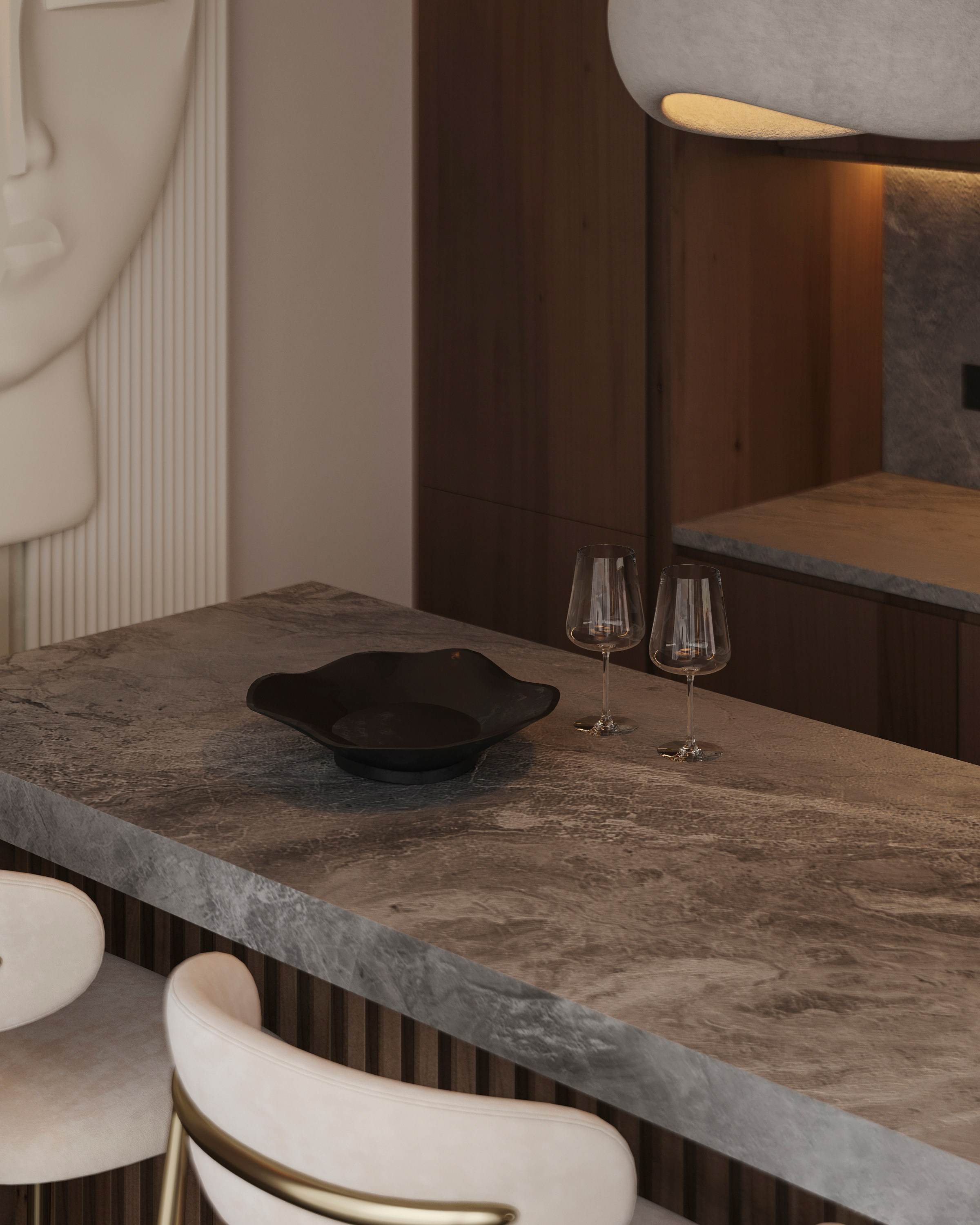 COZY SKYLINE | CONCEPTUAL PROJECT. Interior Visualization by Valerie Stetyukevich