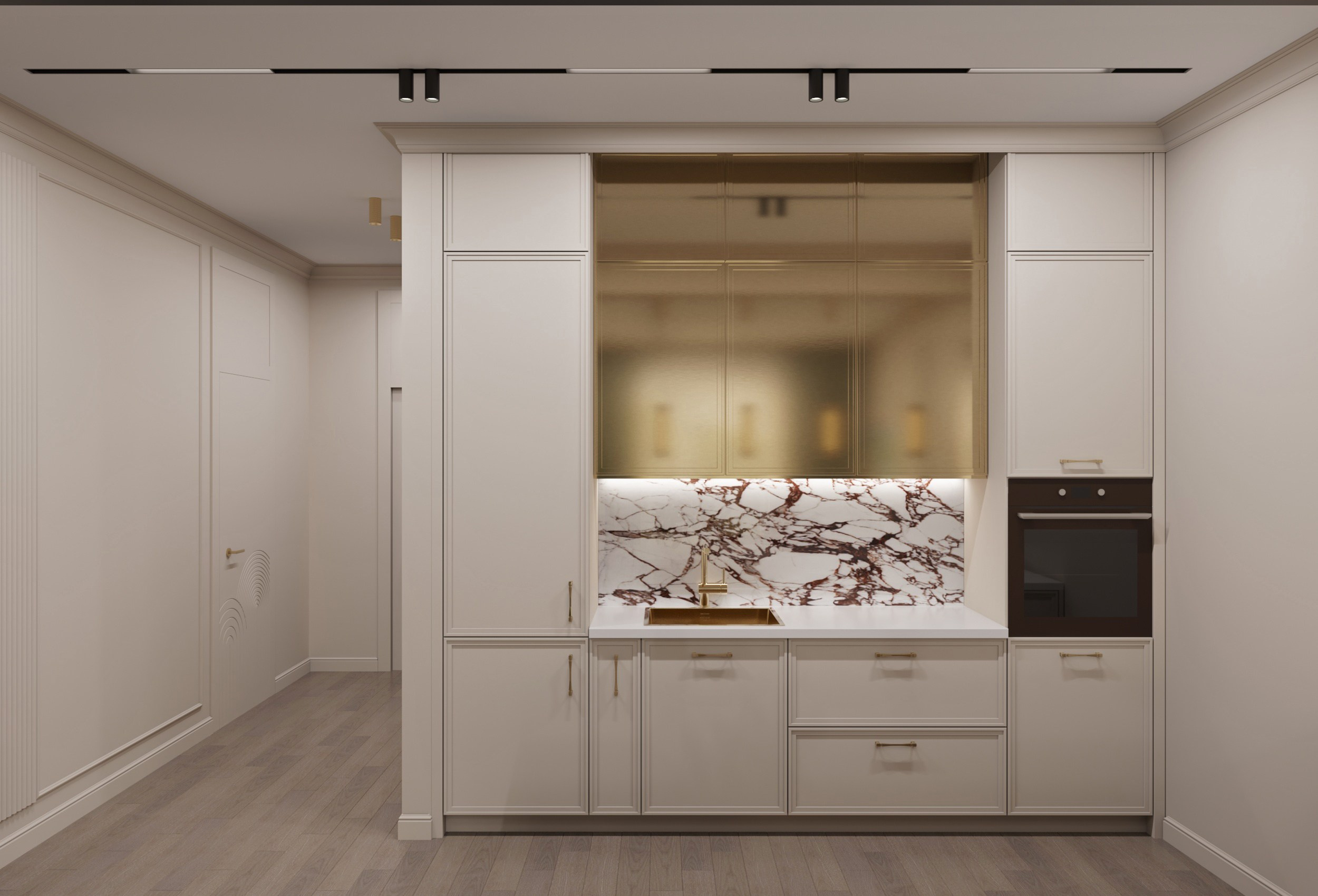 Квартира 72 кв. м. ЖК «Акватория» г. Геленджик. Цель: постоянное проживание. Дизайн интерьеров, строительство, ремонт домов и квартир в Геленджике