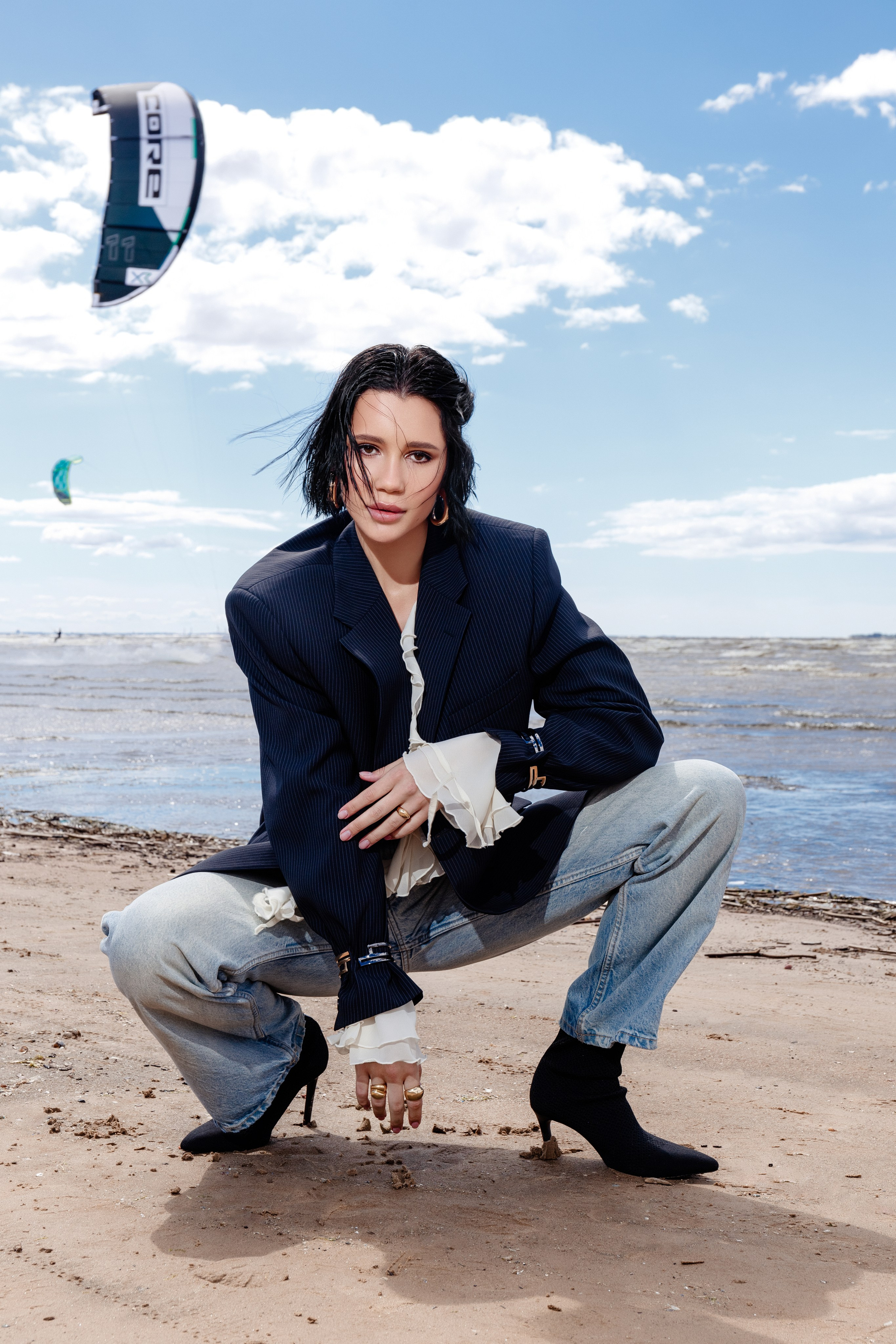 Летняя fashion-съёмка в Петербурге — на Финском заливе