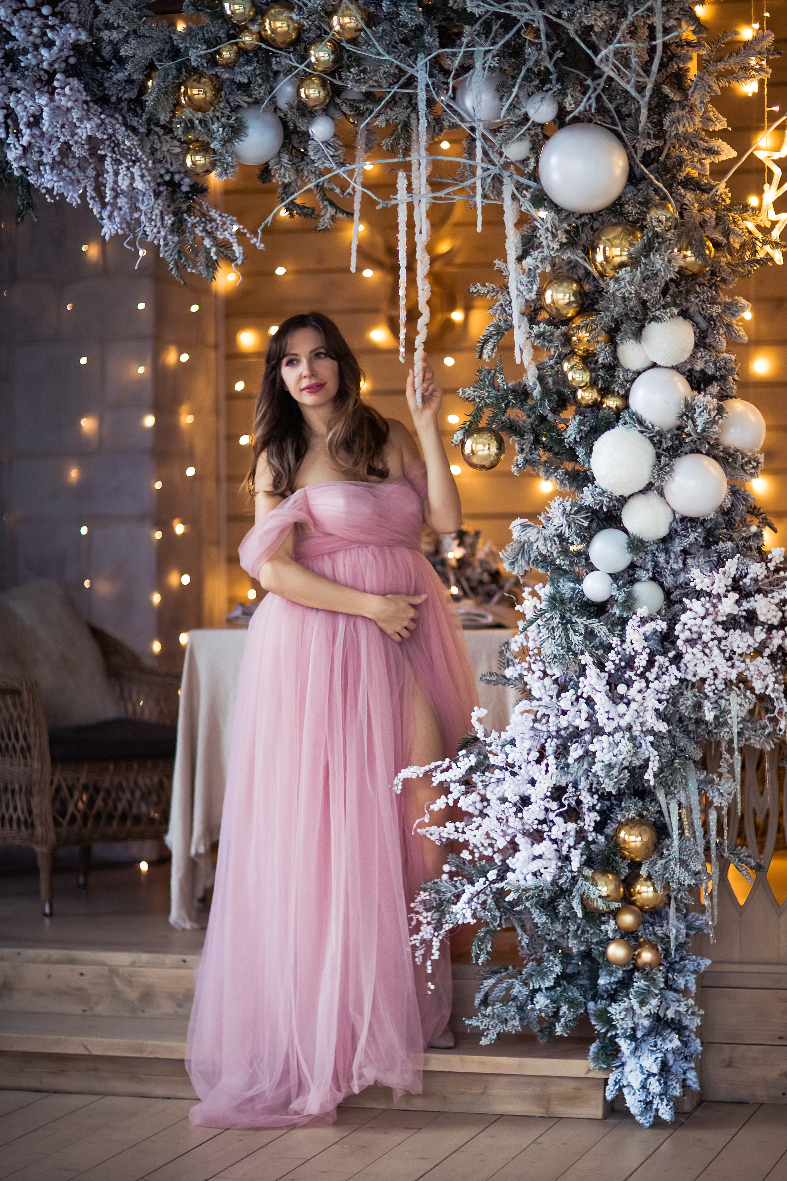 Новогодняя съёмка Натальи и Доминики. Фотограф в Москве. Контент для блога. В портфолио и просто на память