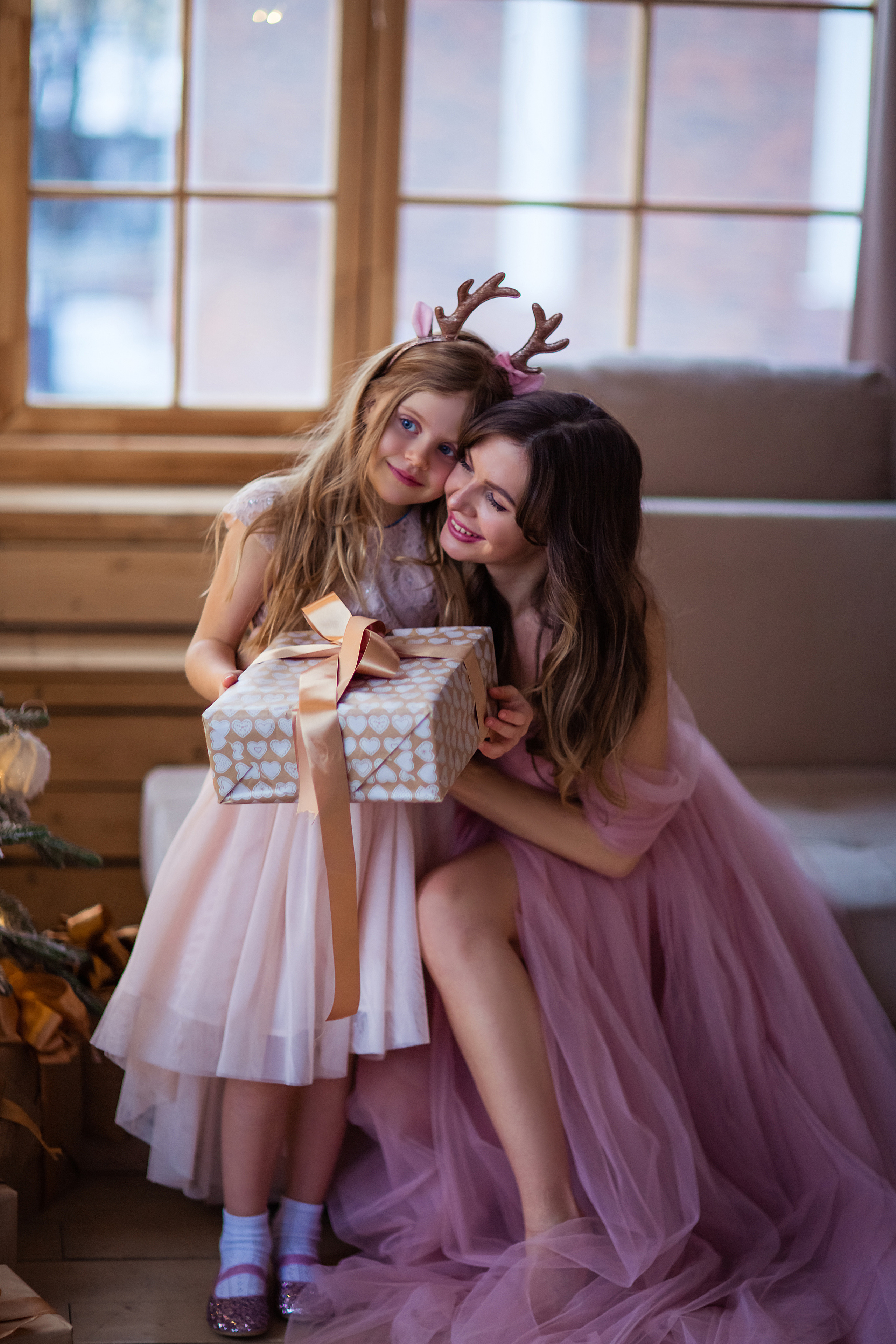 Новогодняя съёмка Натальи и Доминики. Фотограф в Москве. Контент для блога. В портфолио и просто на память