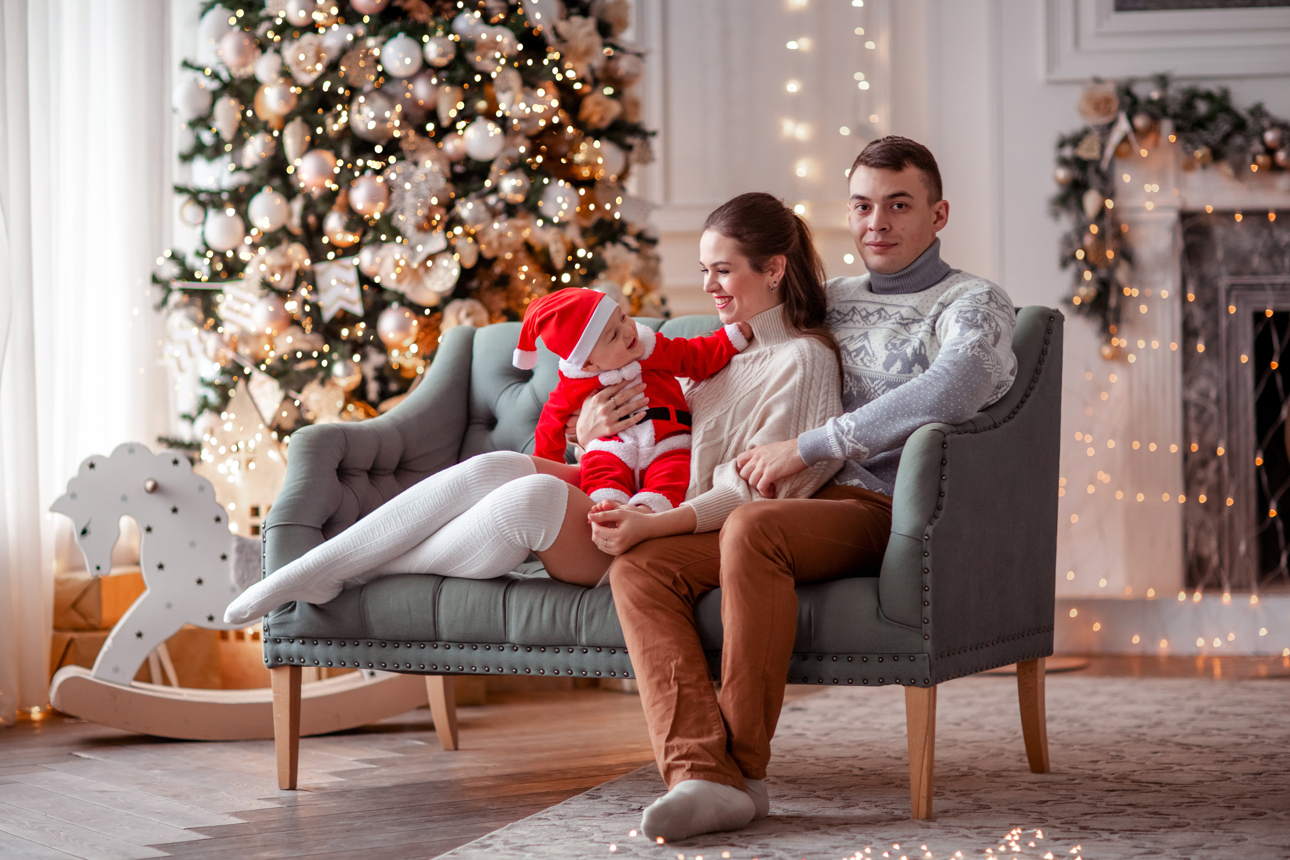 Новогодняя фотосессия для семья Алины. Фотограф в Москве. Контент для блога. В портфолио и просто на память