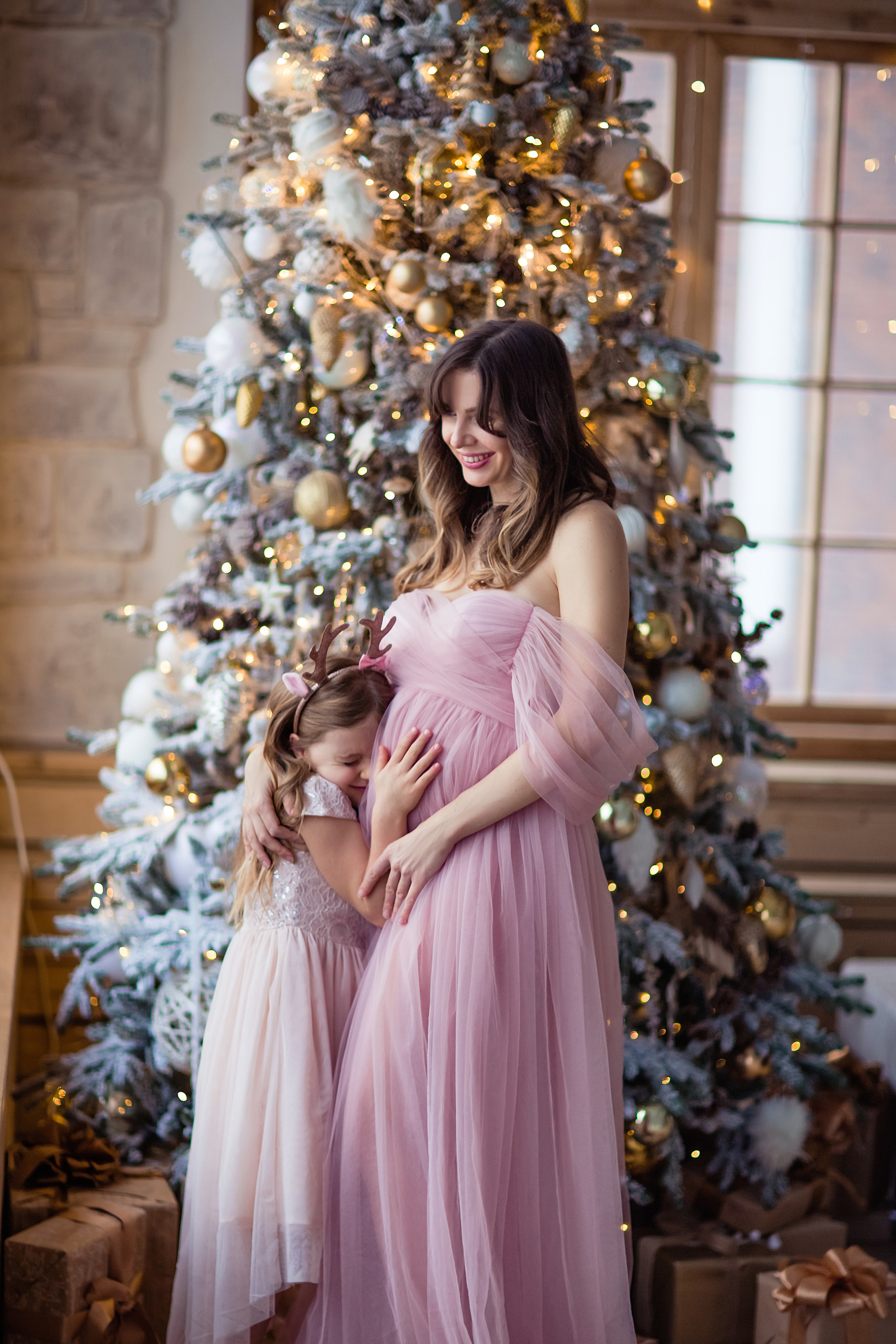 Новогодняя съёмка Натальи и Доминики. Фотограф в Москве. Контент для блога. В портфолио и просто на память