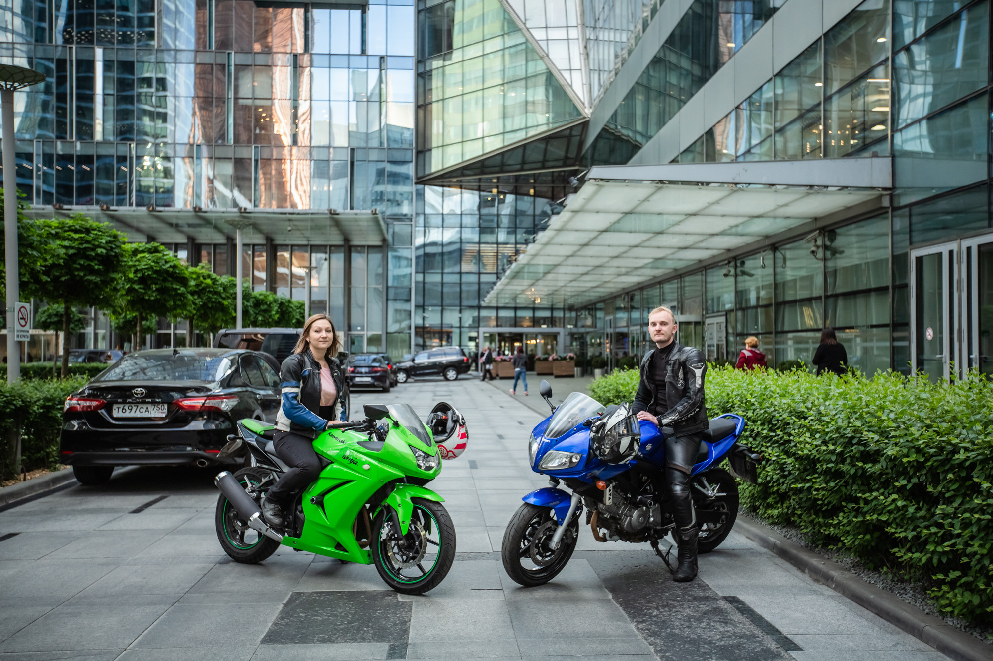 Фотосессия на байках в Москва Сити. Фотограф в Москве. Контент для блога. В портфолио и просто на память