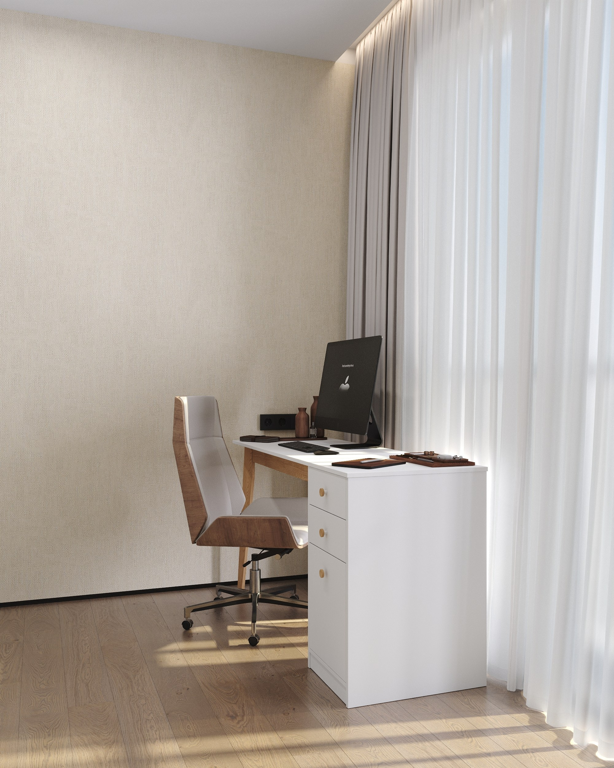 Serenity in Light & Beige. 3D Визуализация