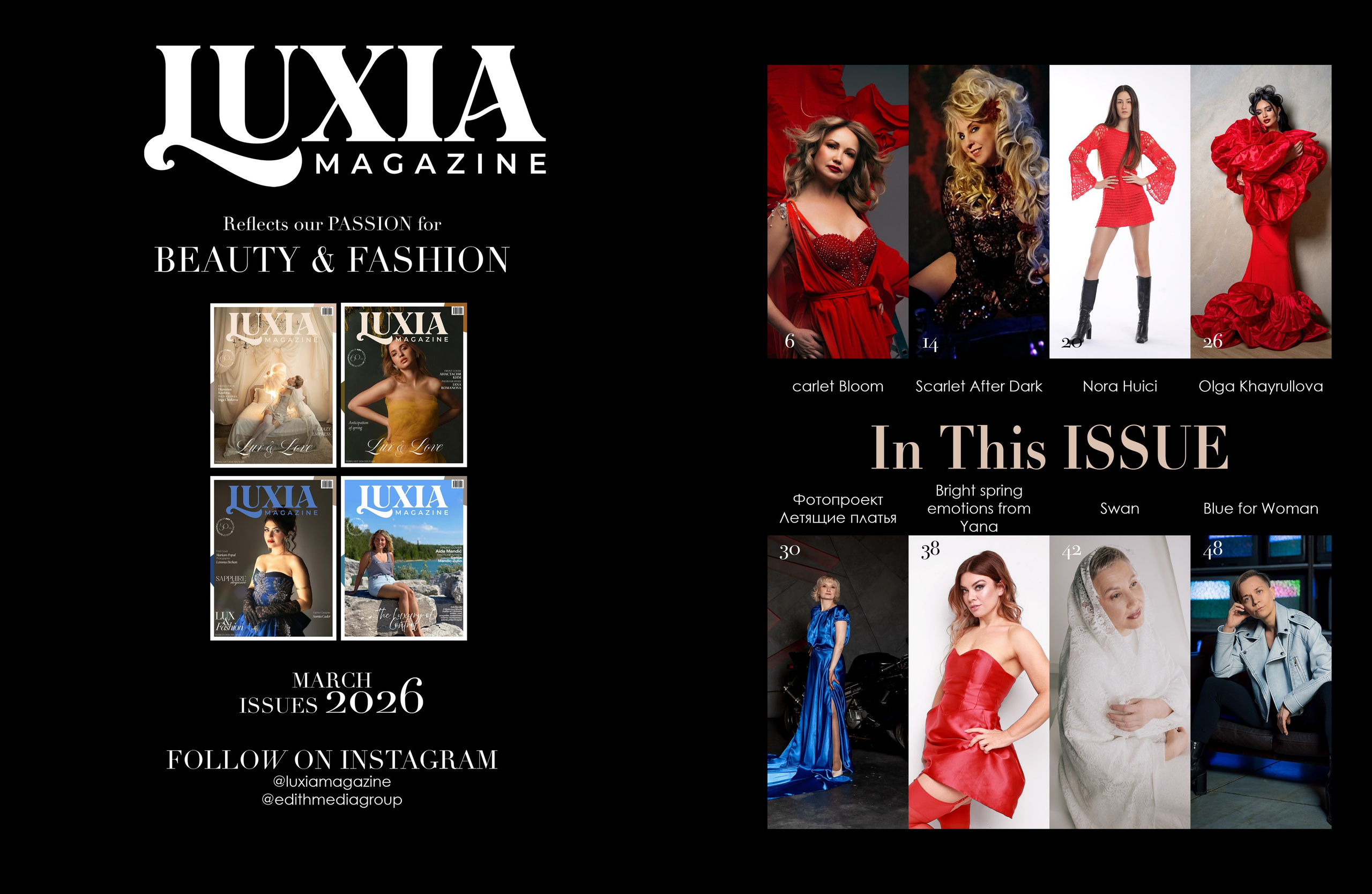 LUXIA Magazine issue 612 March 2026. Интерьеры, Контент, Портреты | Фотограф в Москве Дани Терно