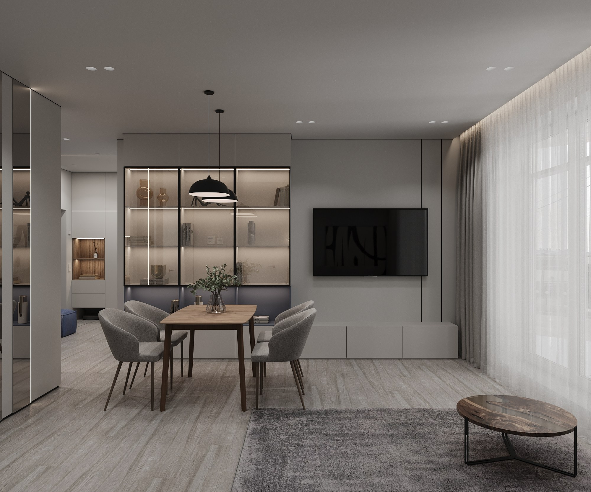 Квартира 62 кв. м. Хрустальный парк, Датский квартал. Annything design