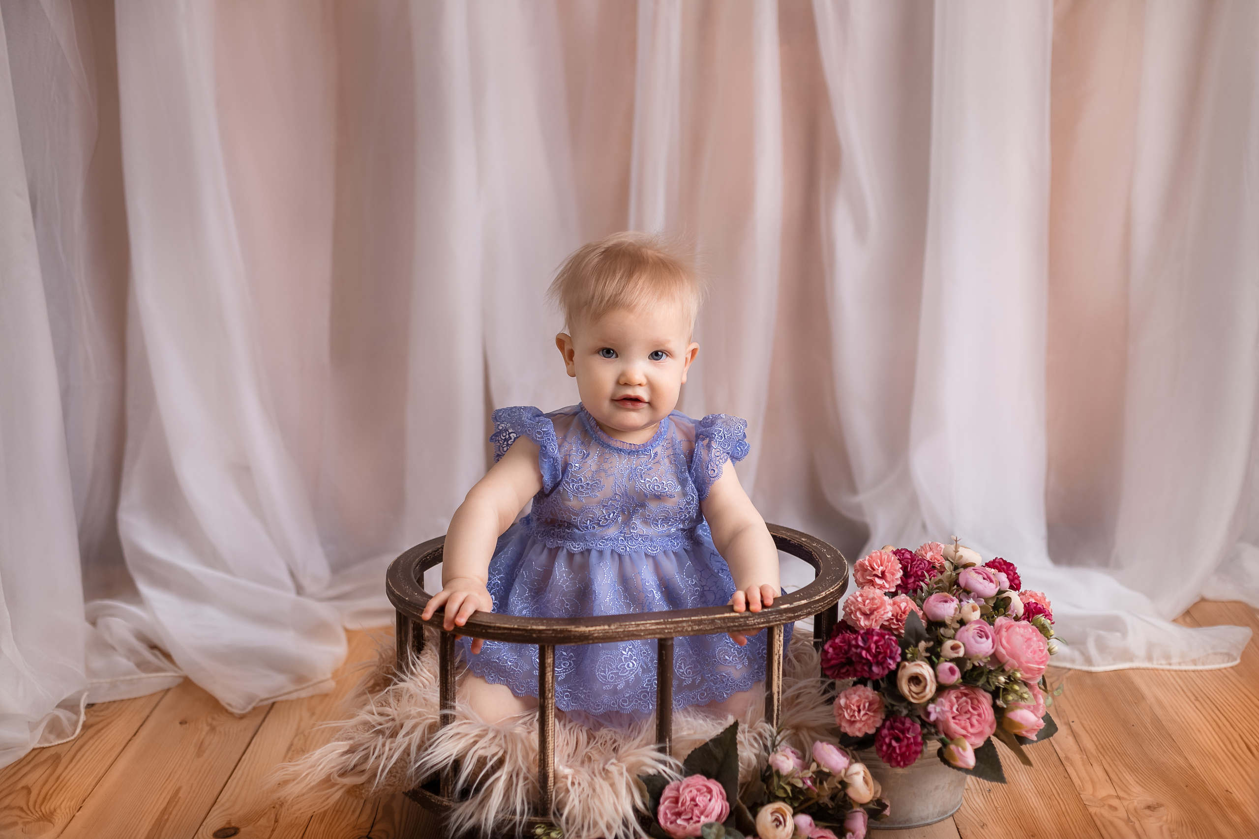 Алиса 1год. Детский, семейный и фотограф новорождённых в Ярославле Анна Салова