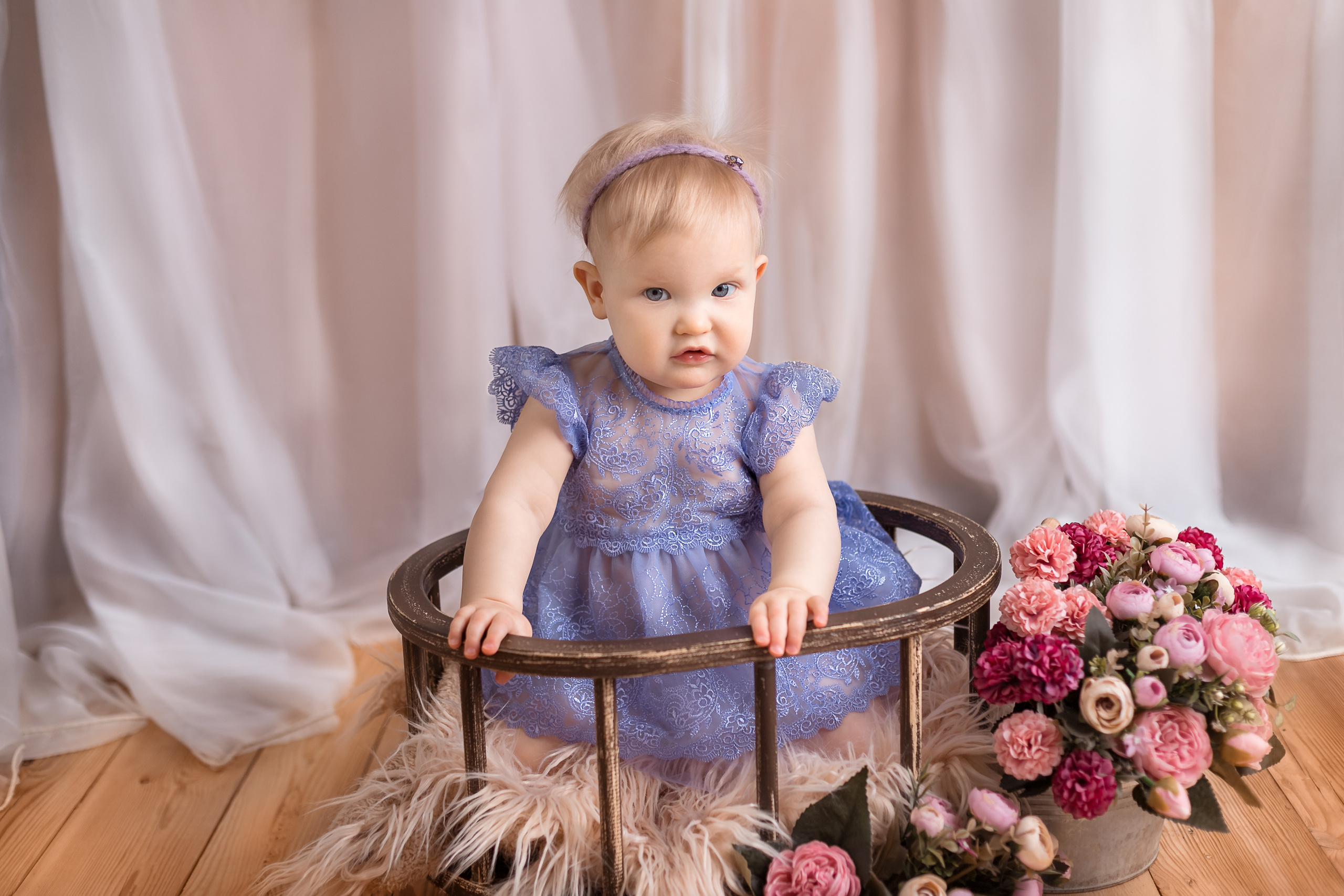 Алиса 1год. Детский, семейный и фотограф новорождённых в Ярославле Анна Салова