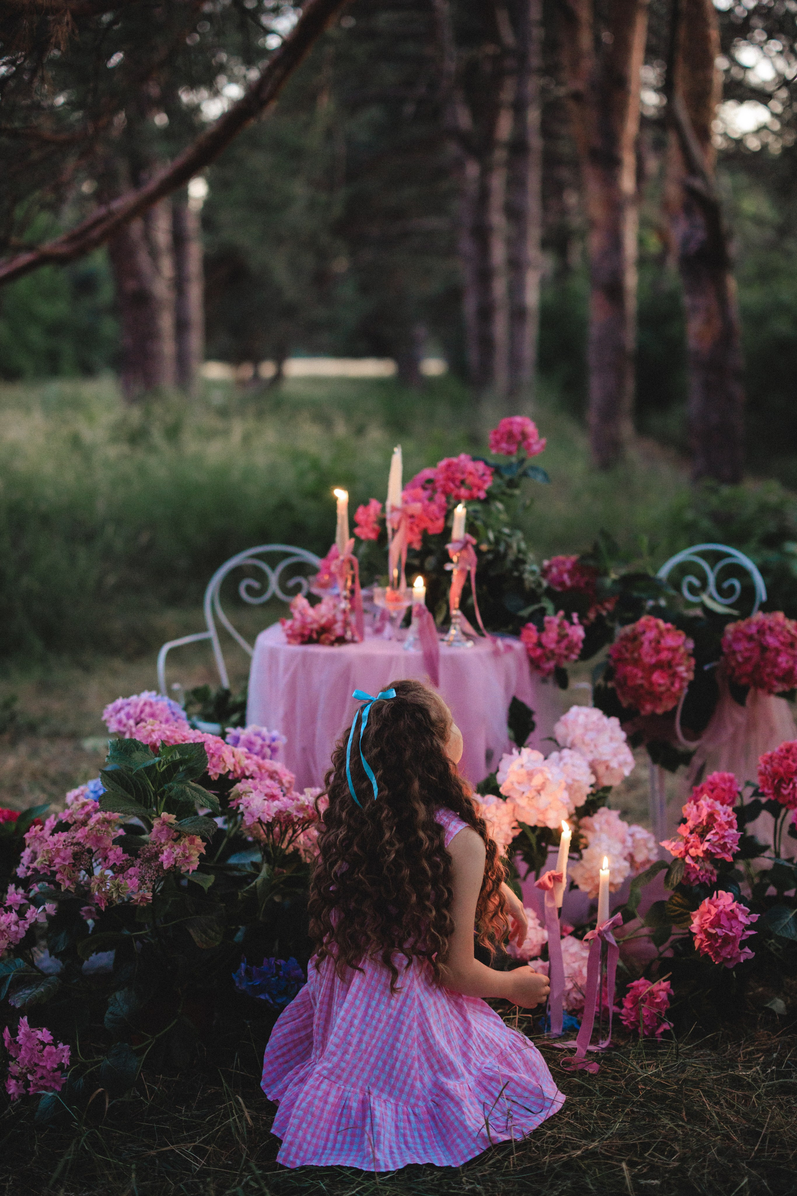 Цветочная фотосессия в лесу. Семейный и детский фотограф в Краснодаре Анна Трашкова