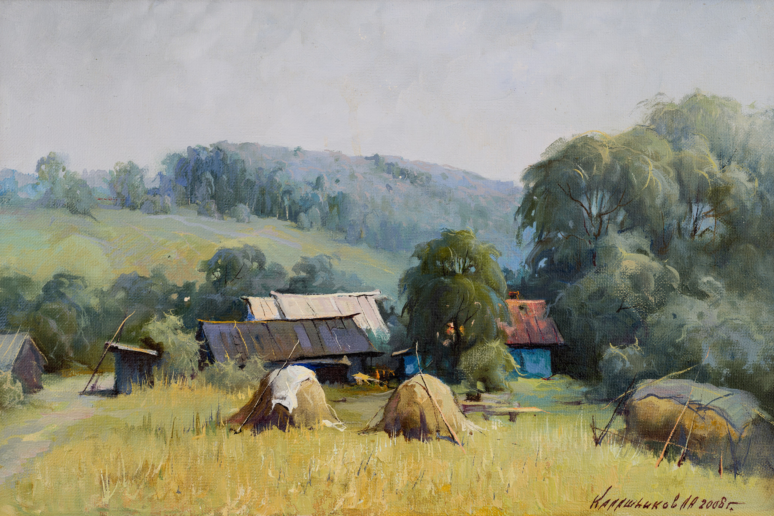 «Деревенский призрак» - художник Александр Калашников (холст, масло, 45x30см, 2008)