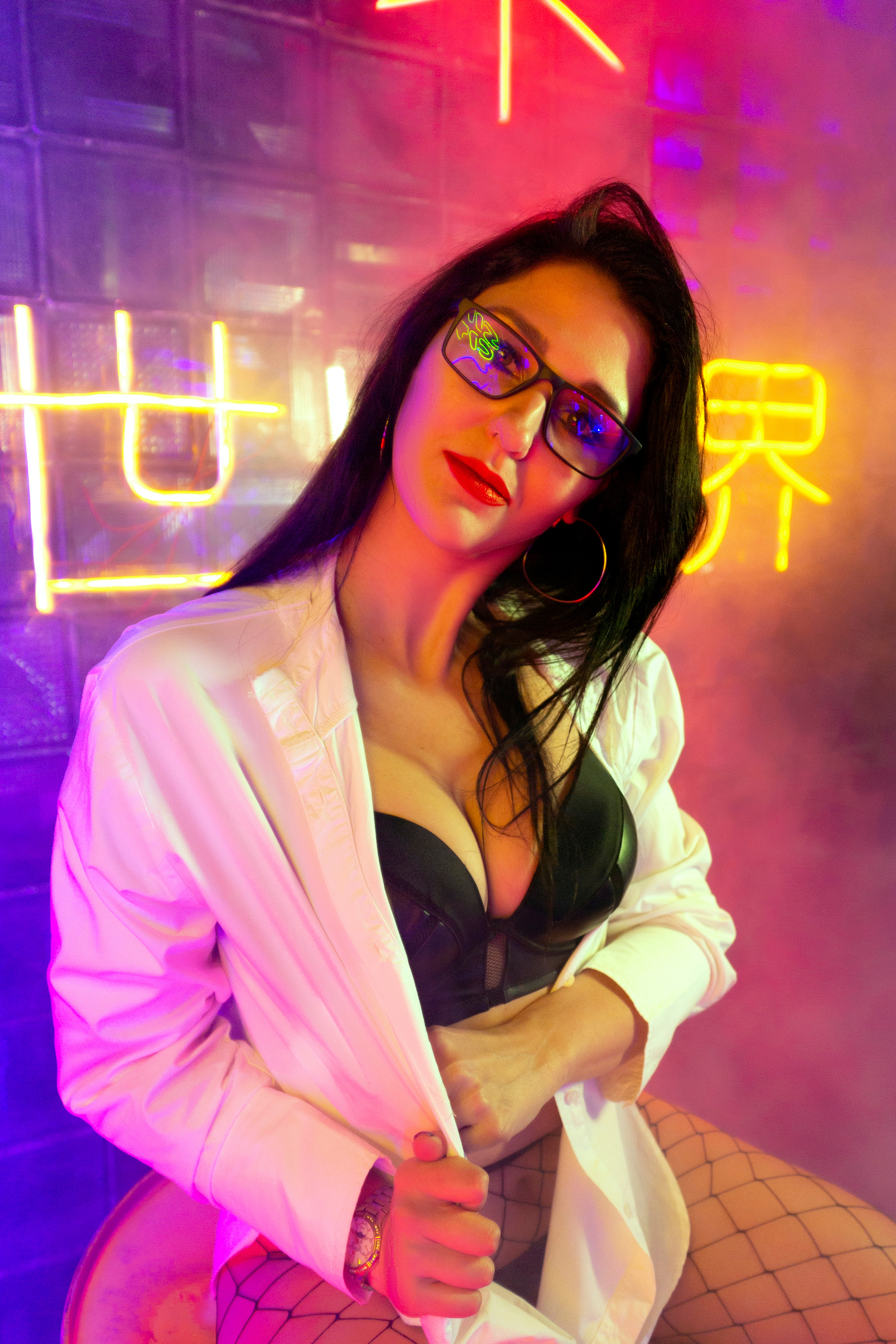 Екатерина. «Неоновый демон». Фотограф Валерия Скиба Москва, Краснодар, СПБ