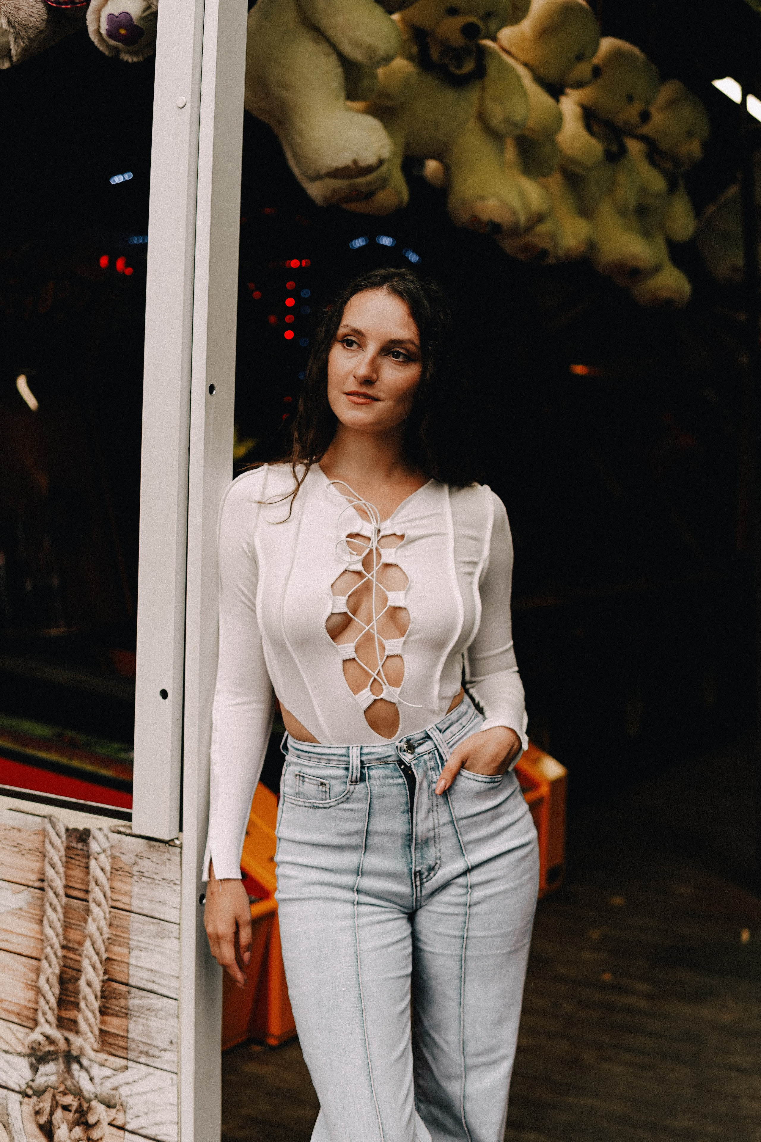 Съемка в парке аттракционов — модель Мила. Фотограф Москва и Видеограф Москва