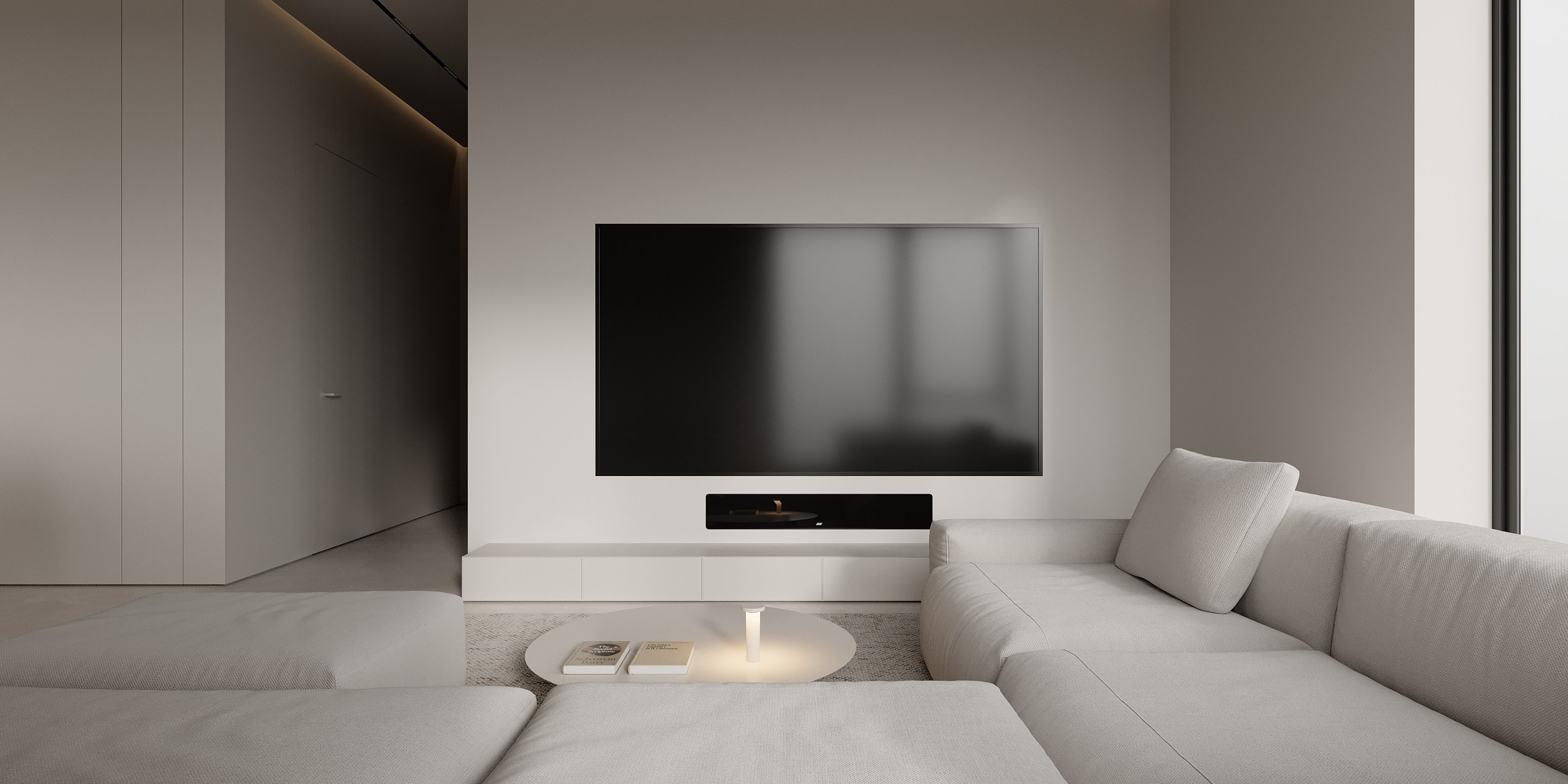 Монохромный интерьер просторной квартиры в Москве. Дизайн интерьера Санкт-Петербург | Москва | Калининград