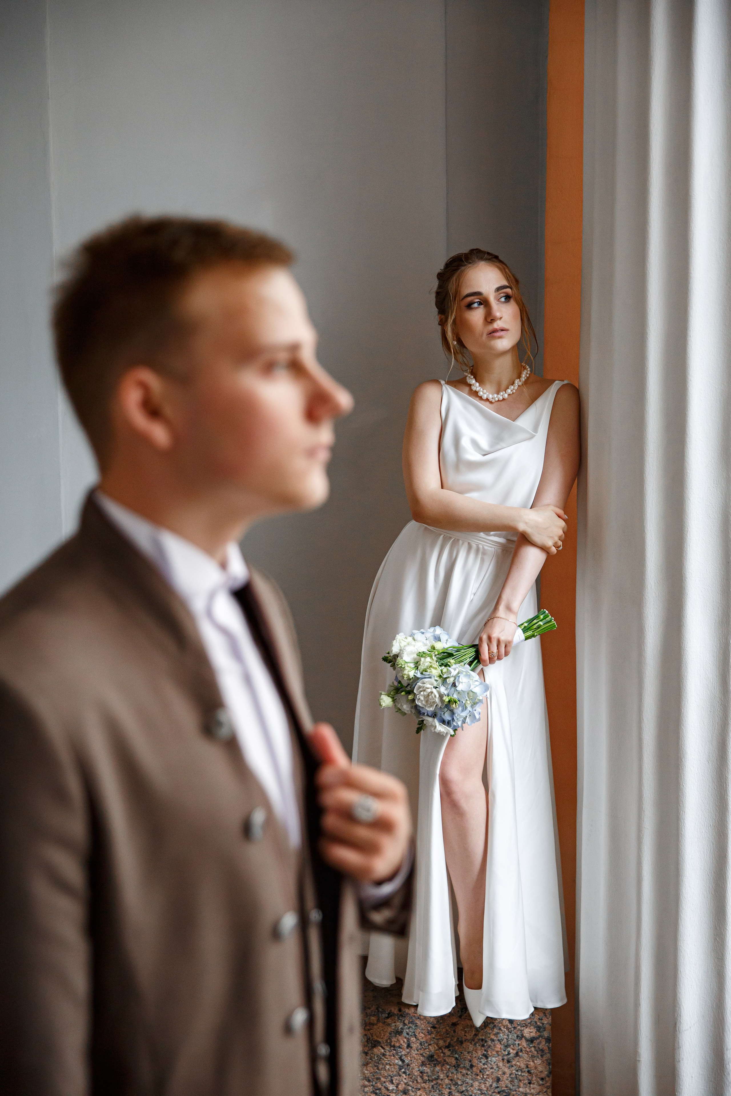 Свадебная фотосессия в городе и в фотостудии. Свадебный фотограф Москва и МО Сергей Киржаев