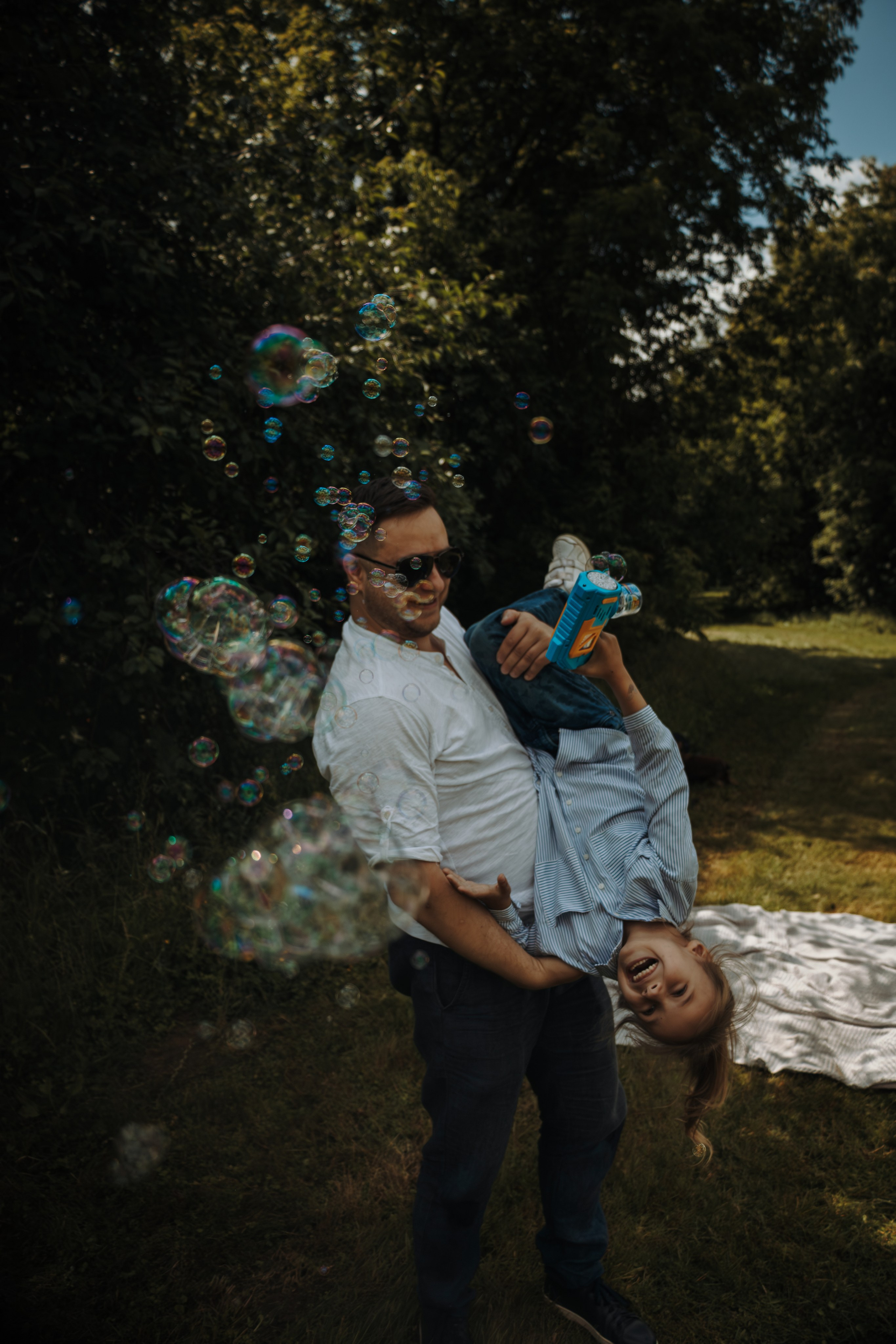 Семейная фотосессия с собаками в парке. Фотограф-анималист в Москве Екатерина Тихонова