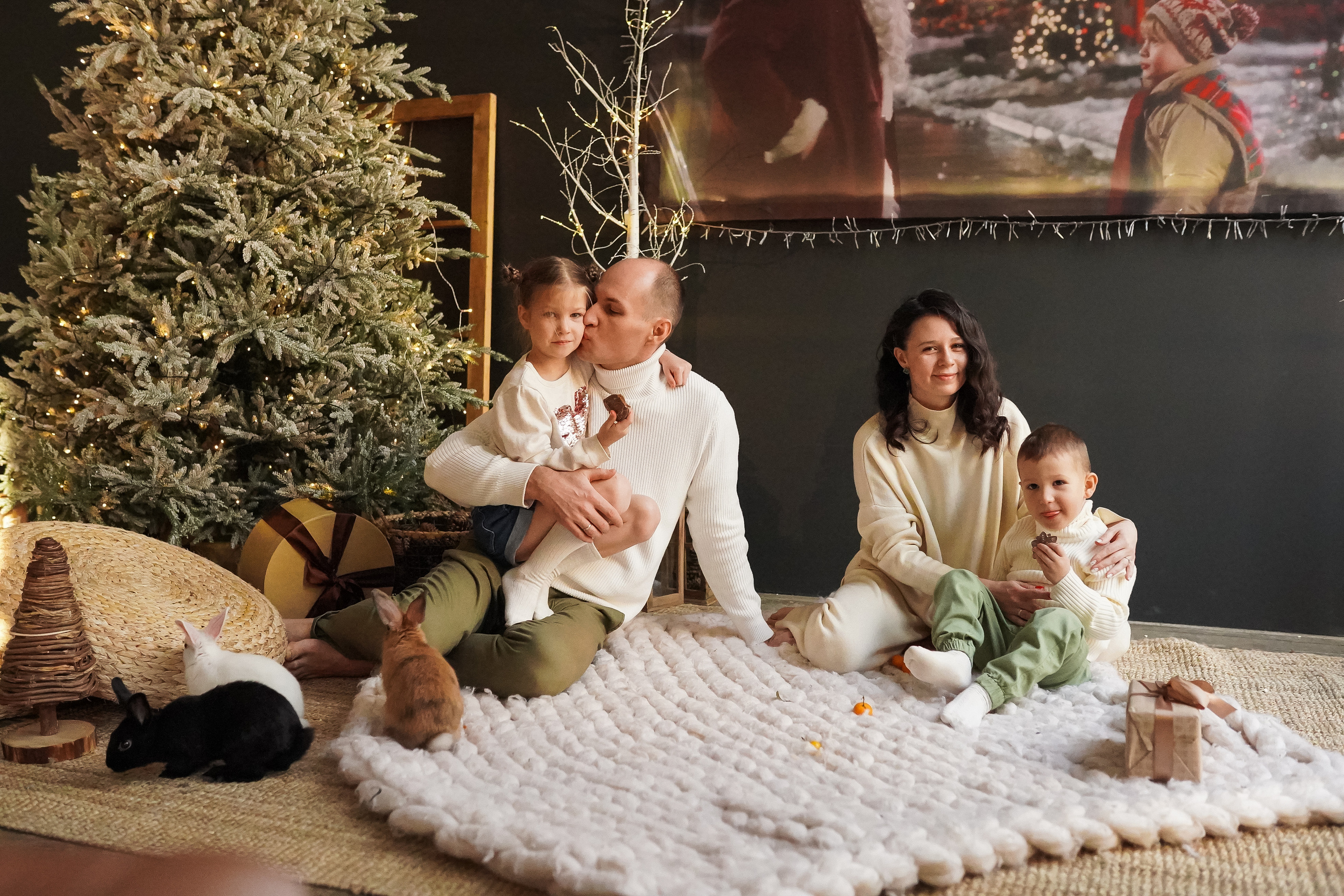 Новогодняя семейная фотосессия. Семейный lifestyle фотограф Наталья Разгуляева в Москве