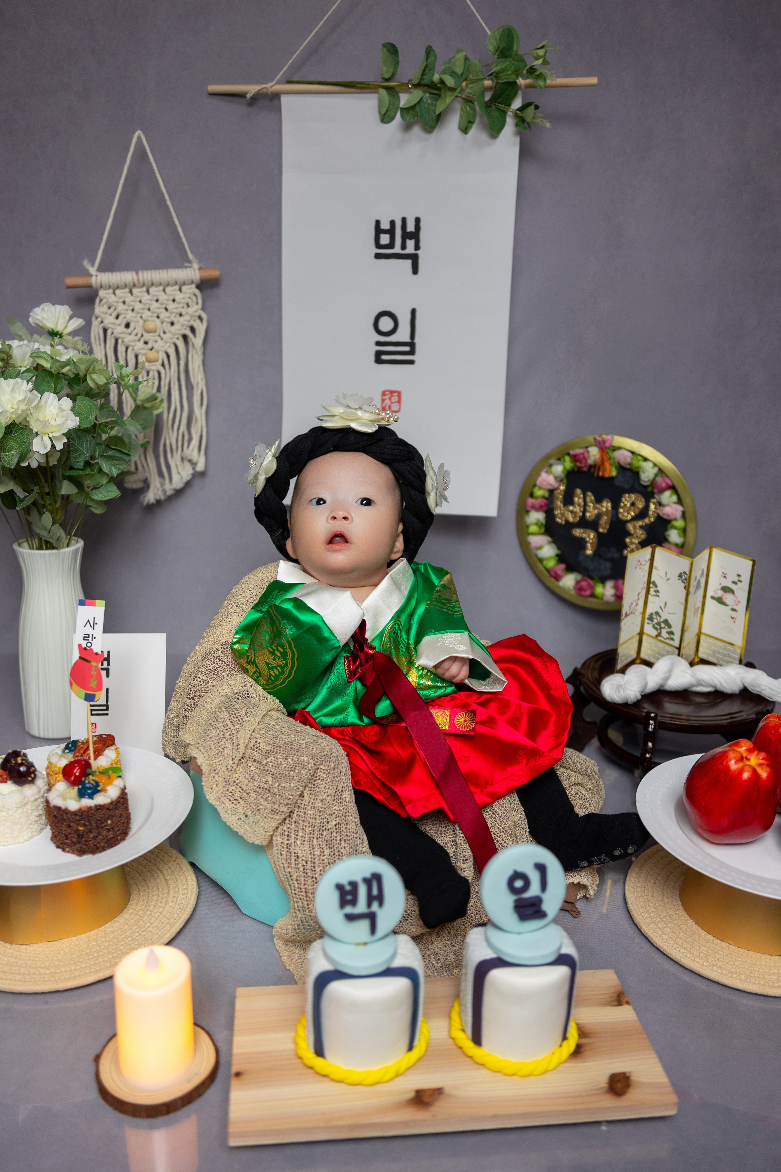 100 дней. Фотограф в Корее Фотограф новорождённых Семейный фотограф