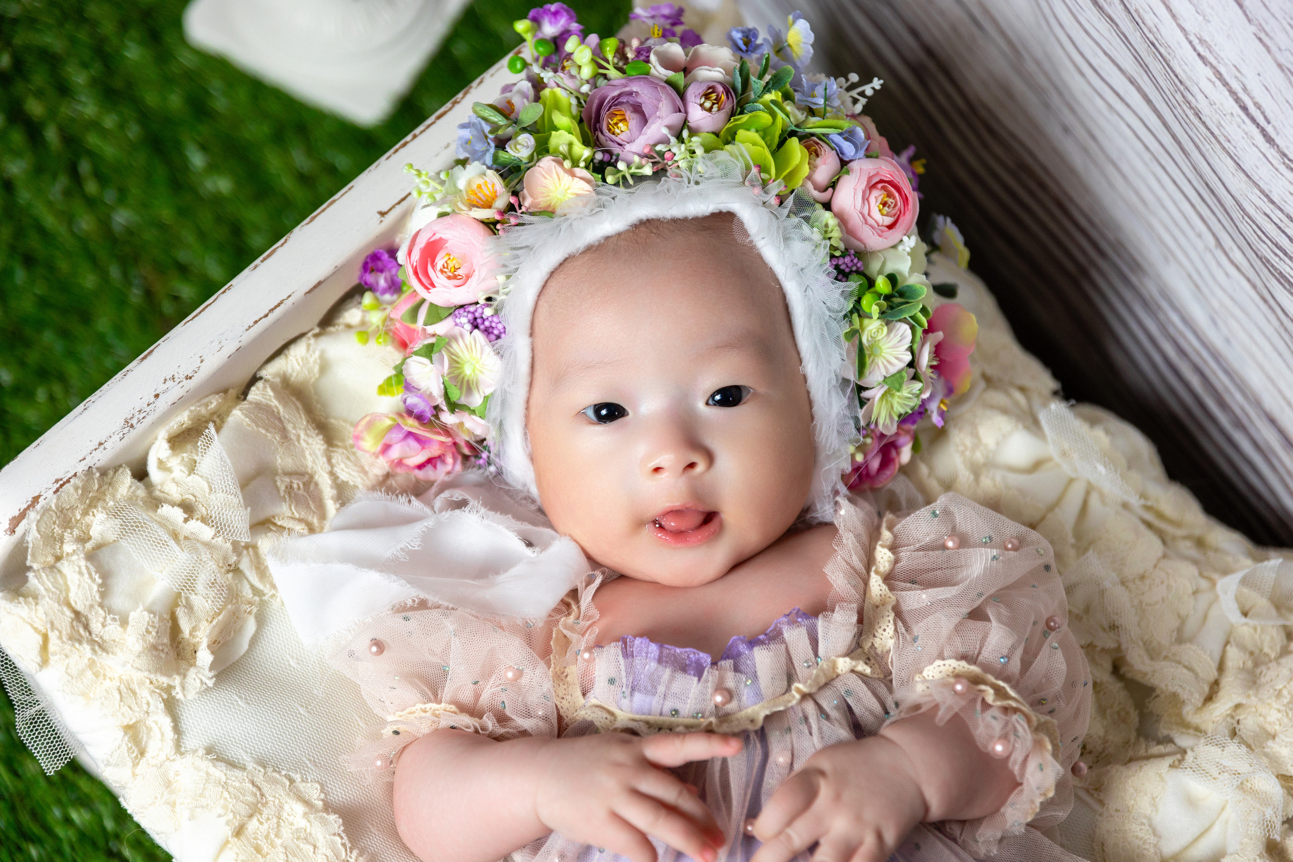 100 дней. Фотограф в Корее Фотограф новорождённых Семейный фотограф