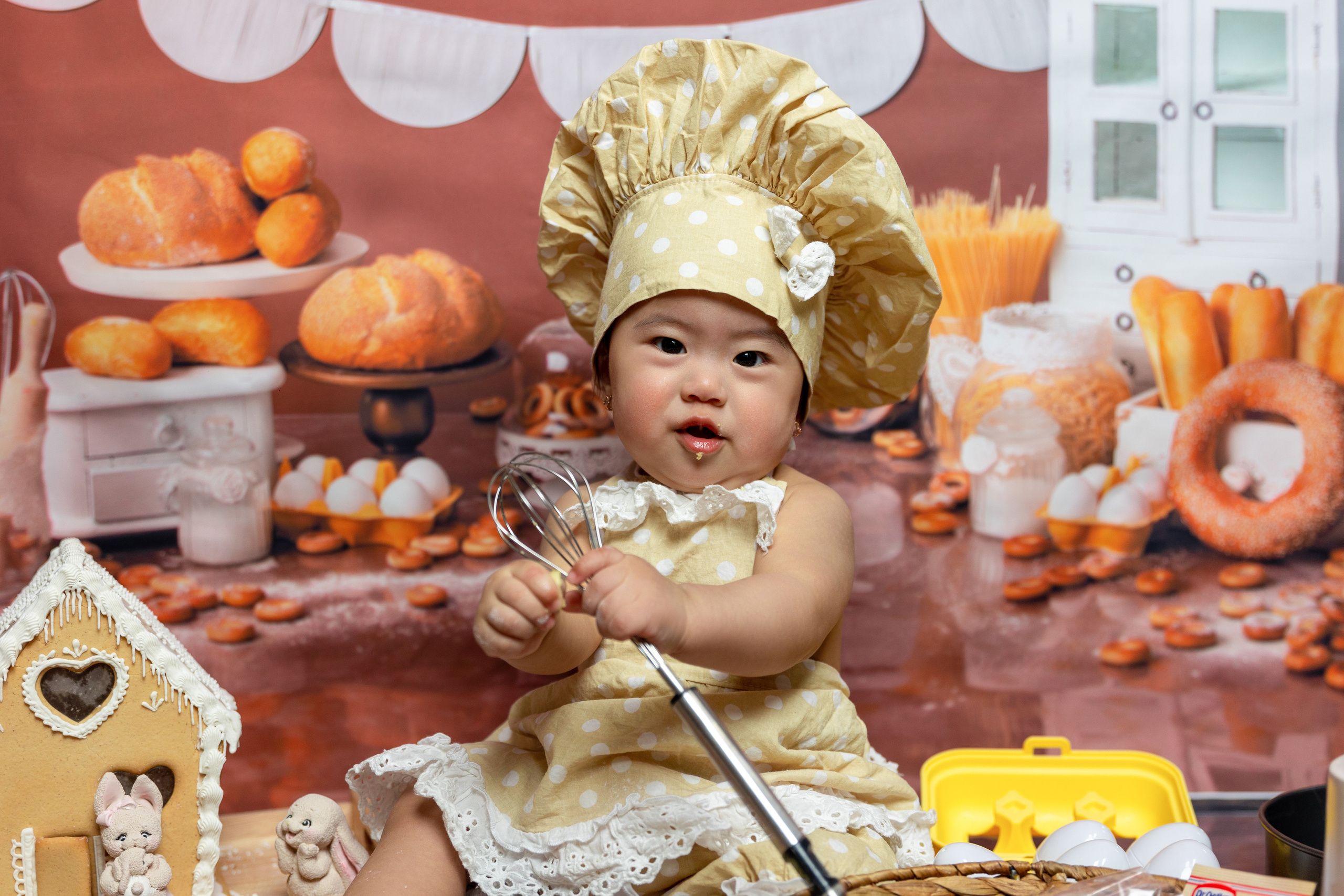 Предгодовалая фотосессия. Фотограф в Корее Фотограф новорождённых Семейный фотограф