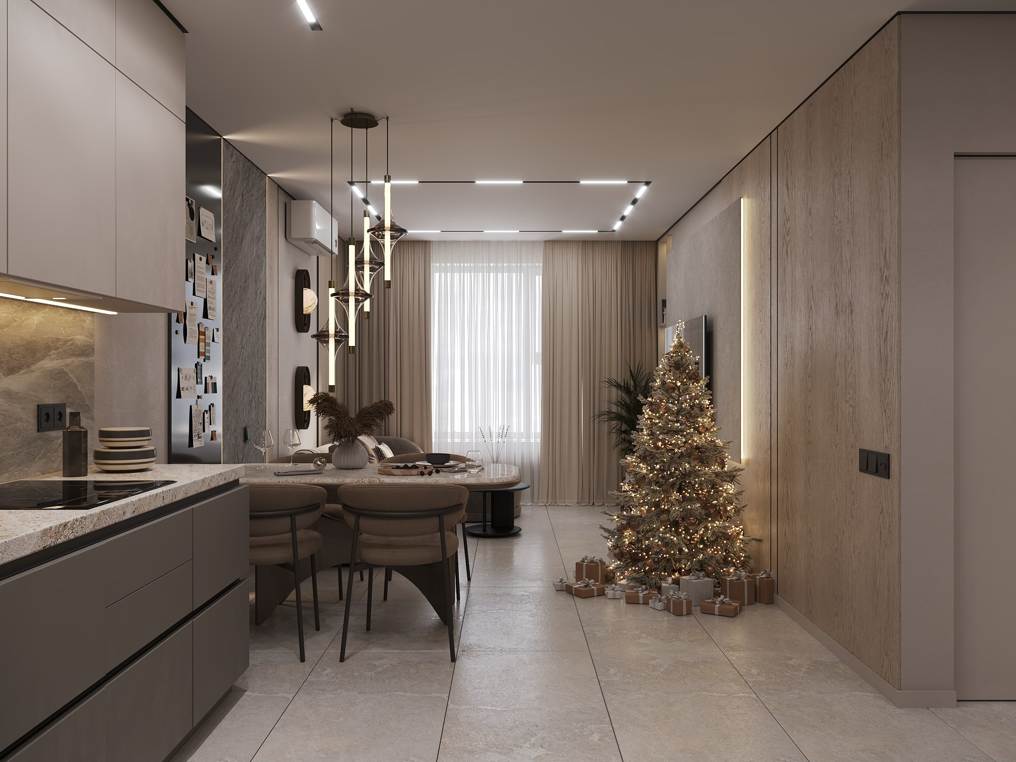 ЖК Западный луч, квартира 83,7 м². БК студия дизайна интерьера